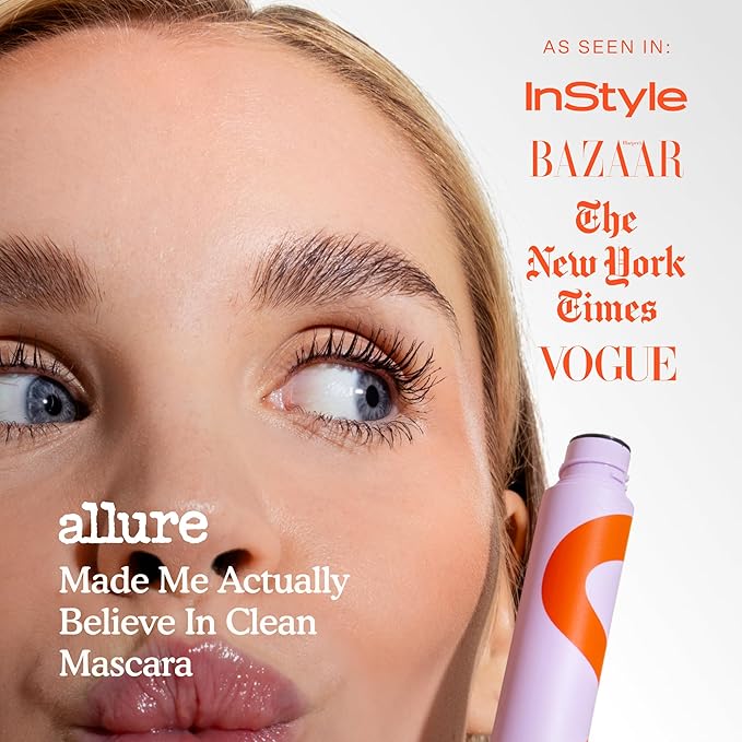 Tower 28 MakeWaves Mascara - Volumizing -Resistant Mascara - No Clumping or Flaking - for Sensitive Eyes – Drift Brown