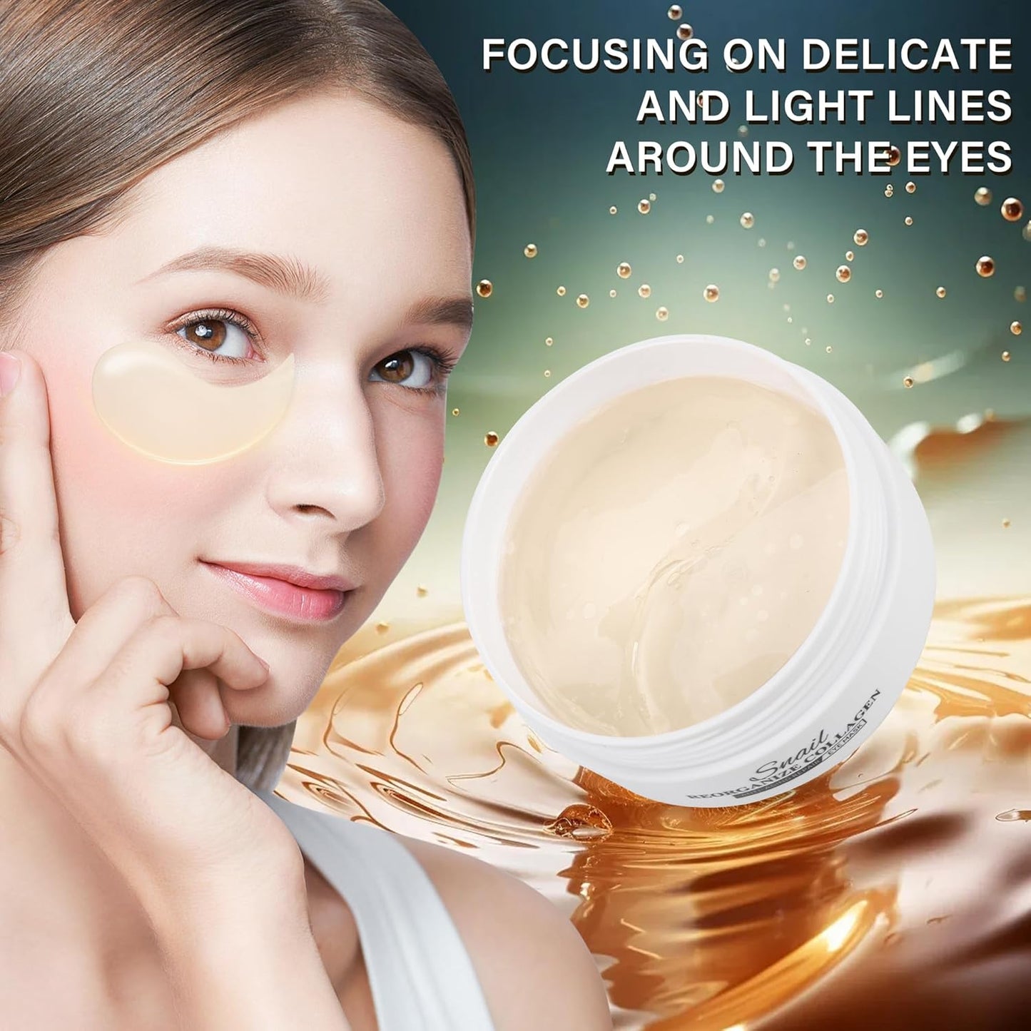 Under Eye patches (60 pcs)-Collagen Eye Mask,Brightening Eye Mask with Hyaluronic Acid, Cooling Eye Care for Puffy Eyes & Dark Circles Treatments,Reduce Under Eye Bags and Smooth Wrinkles