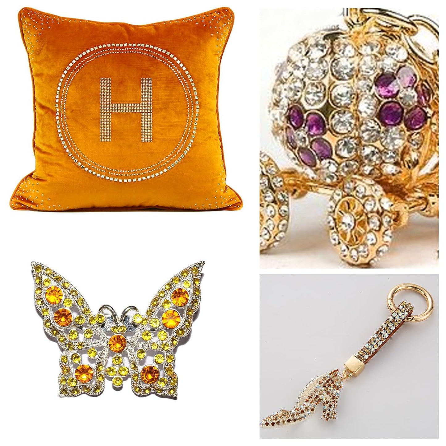 1440Pcs Topaz Crystal Rhinestones,Glass Flatback Rhinestones Gemstones Small for Nail Face Makeup Art Crafts Clothes Decoration -(SS8,2.4mm,Topaz)