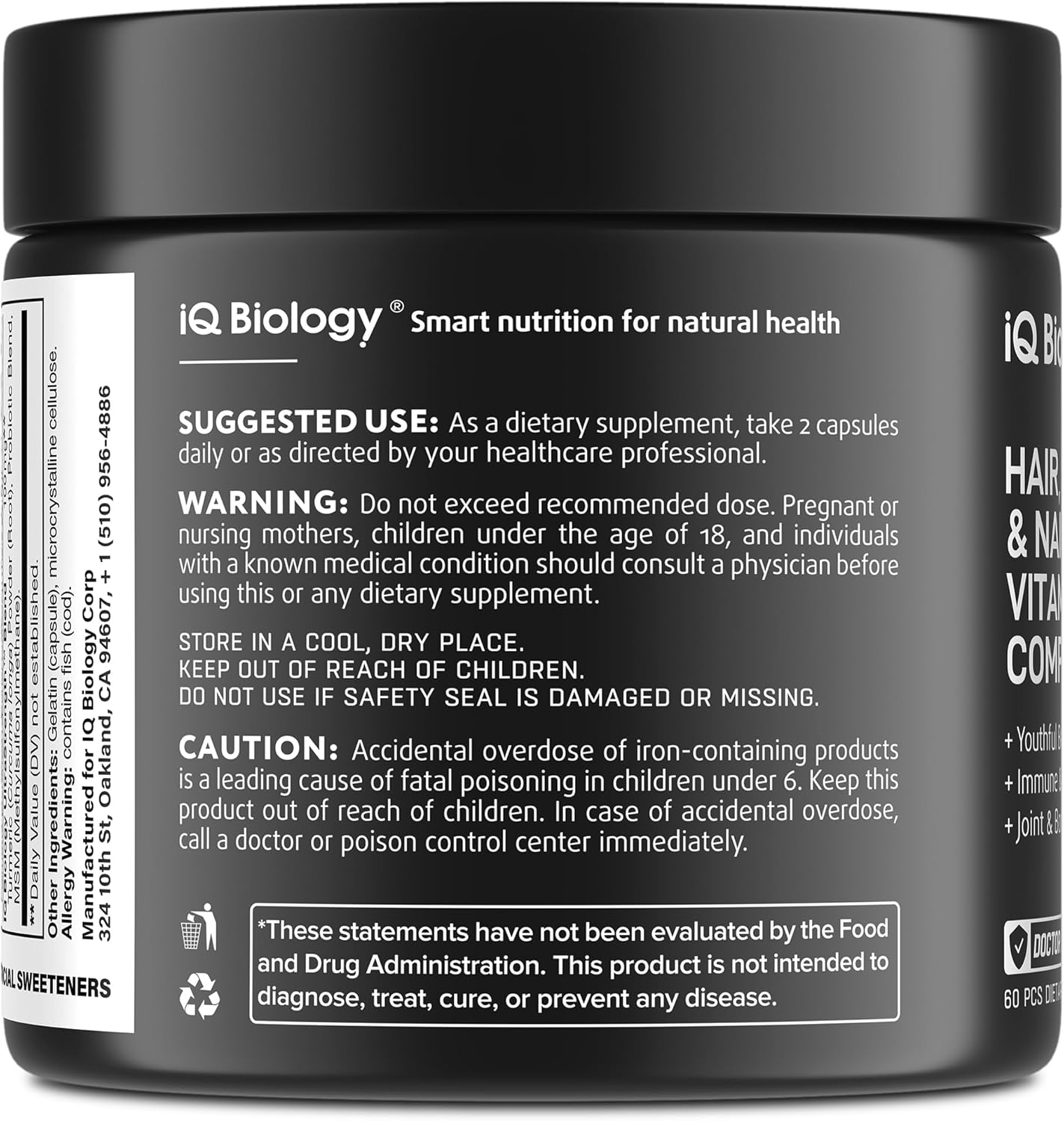 Biotin 10,000 mcg Supplement for Hair Growth with Collagen & Keratin for Hair Loss & Thinning Hair - Hair Skin and Nails Vitamins for Women & Men - Healthy Regrowth, Skin Glow & Nail Repair - 120 Caps