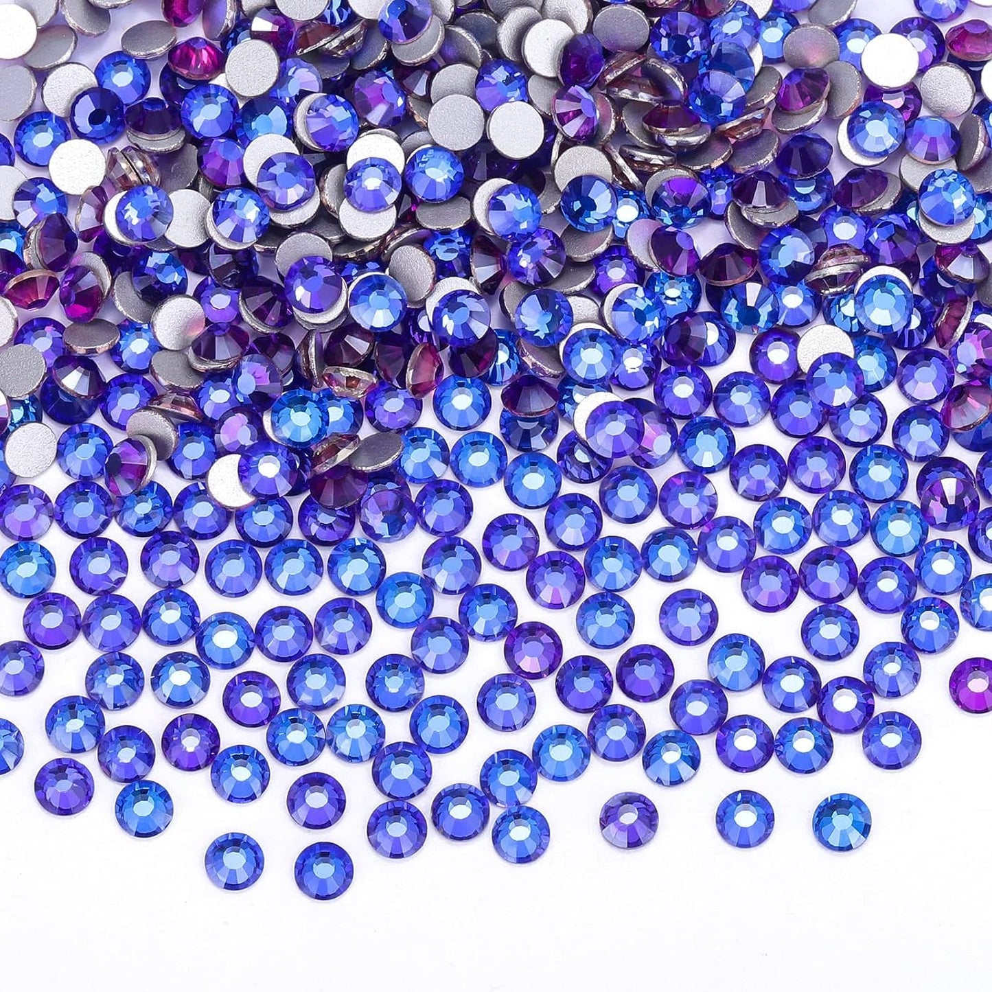 1440Pcs Purple Velvet Crystal Rhinestones,Glass Flatback Rhinestones Gemstones Small for Nail Face Makeup Art Crafts Clothes Decoration - (SS10,2.8mm,Purple Velvet)