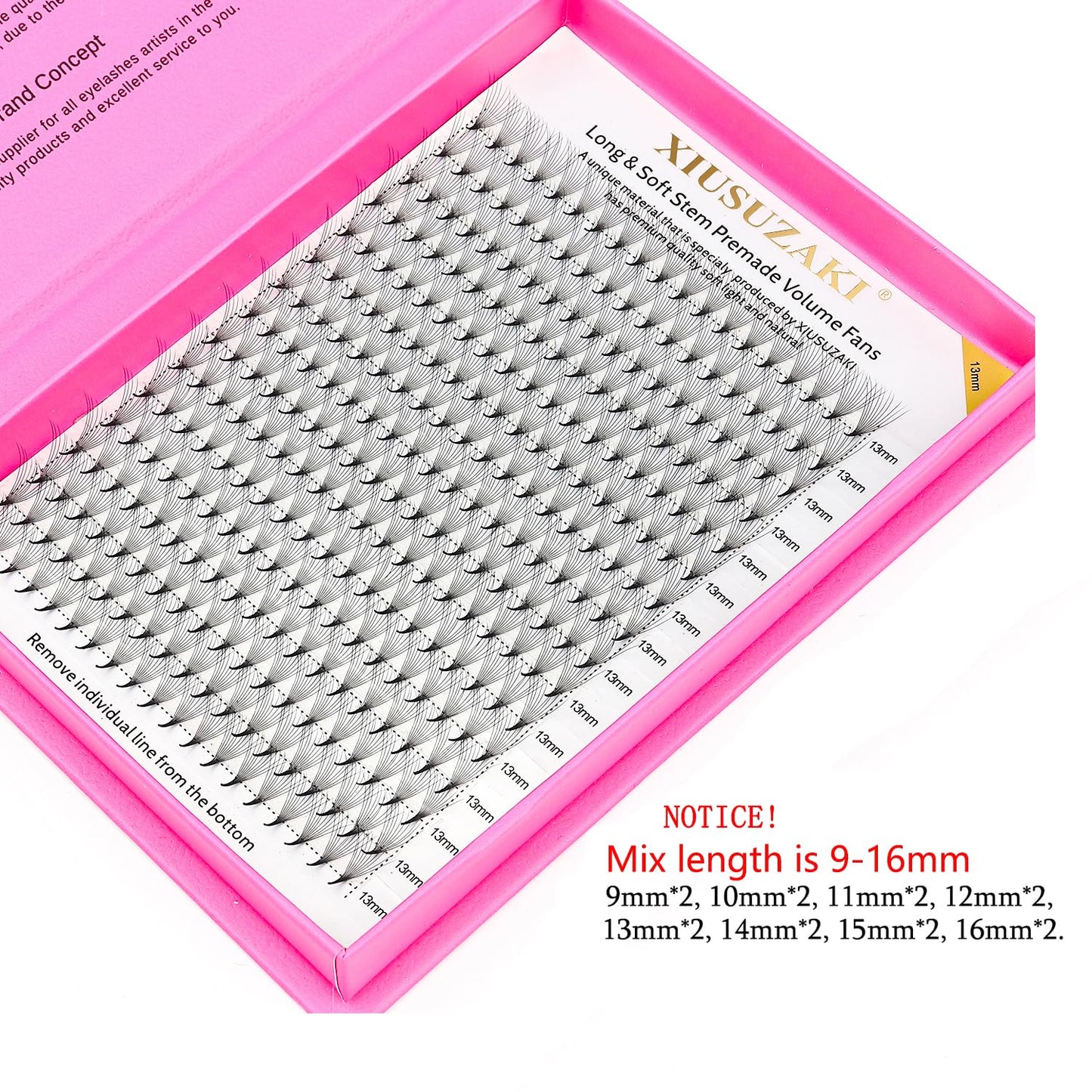 Premade Fans Eyelash Extensions 10D Volume Lash Extensions 0.07 Thickness Eyelash Extension D Curl Premade Lash Fans 9mm Fluffy Soft Handmade Lash Fan(10D-0.07-D,9mm)