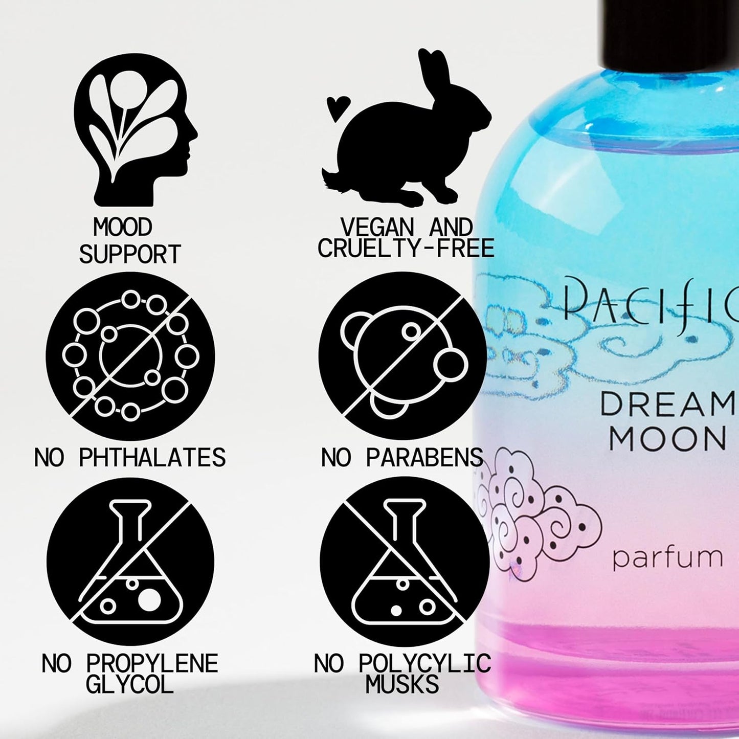 Pacifica Dream Moon Spray Perfume 2 fl oz – Bergamot, Pink Rose, Vanilla, Sandalwood & Patchouli – Clean, Vegan & Cruelty-Free Natural Perfume