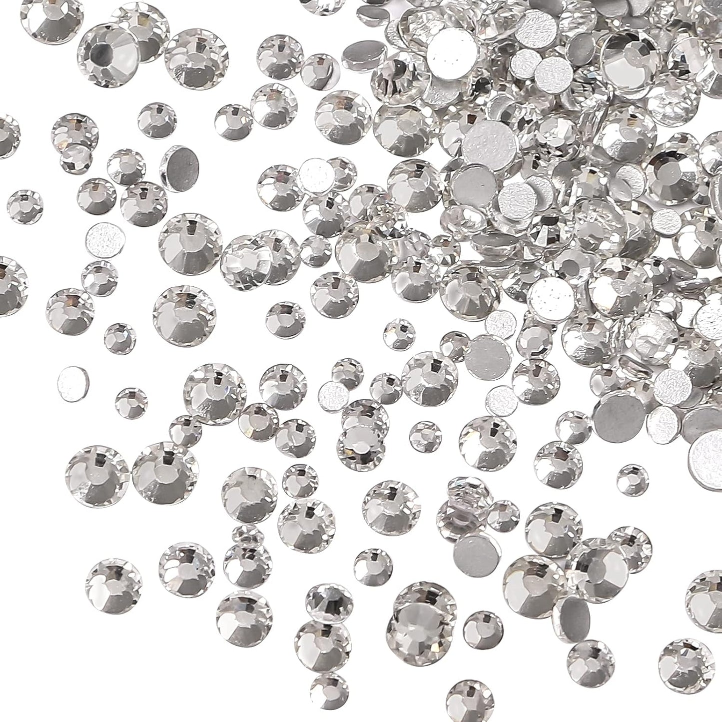 3456pcs Flatback Rhinestones Glass Charms Diamantes Gems Stones for Nail Art 6 Size ss4~ss12 Crystal