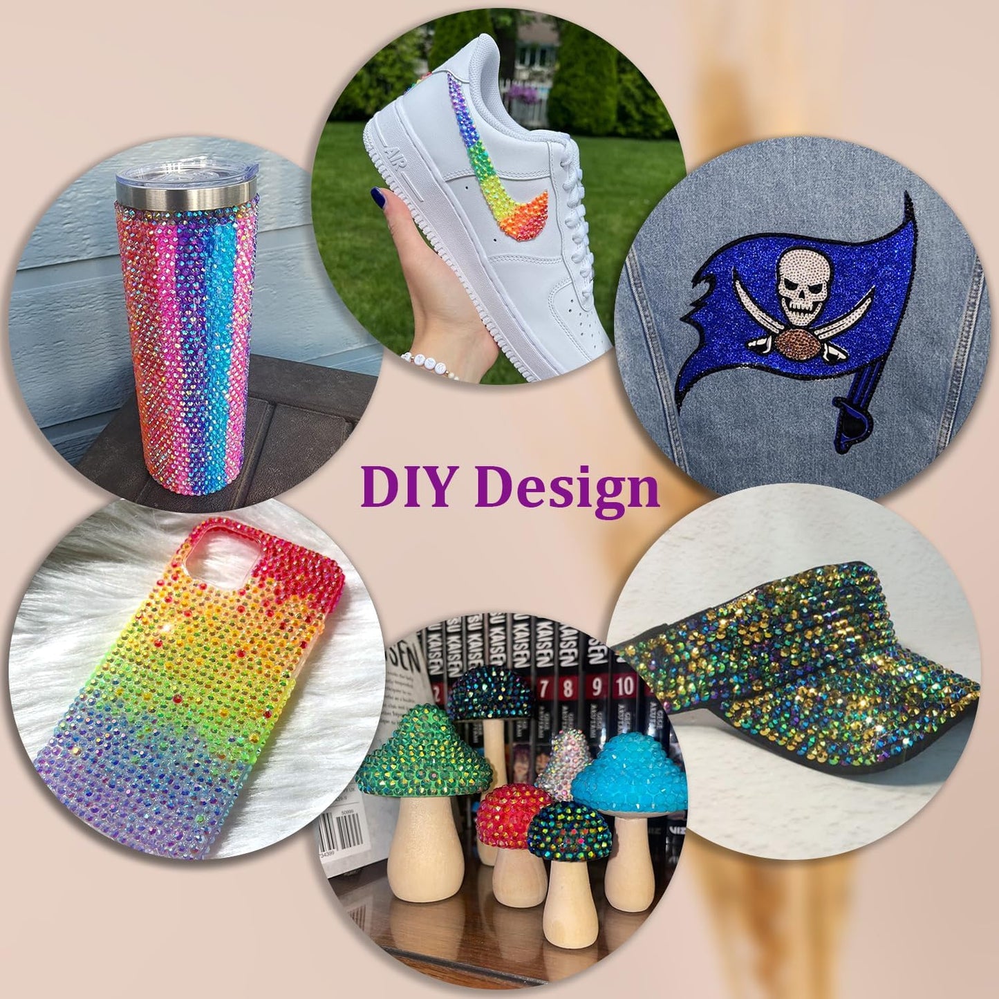 2 Boxes Jelly Rhinestones for Bedazzling, 36600Pcs 3mm & 4mm Multicolor Flatback Resin Gems for Crafting, Bedazzler Kit with 2Pcs 10ml B7000 Jewelry Glue for DIY Crafts Book Fabric Decor Nail Art