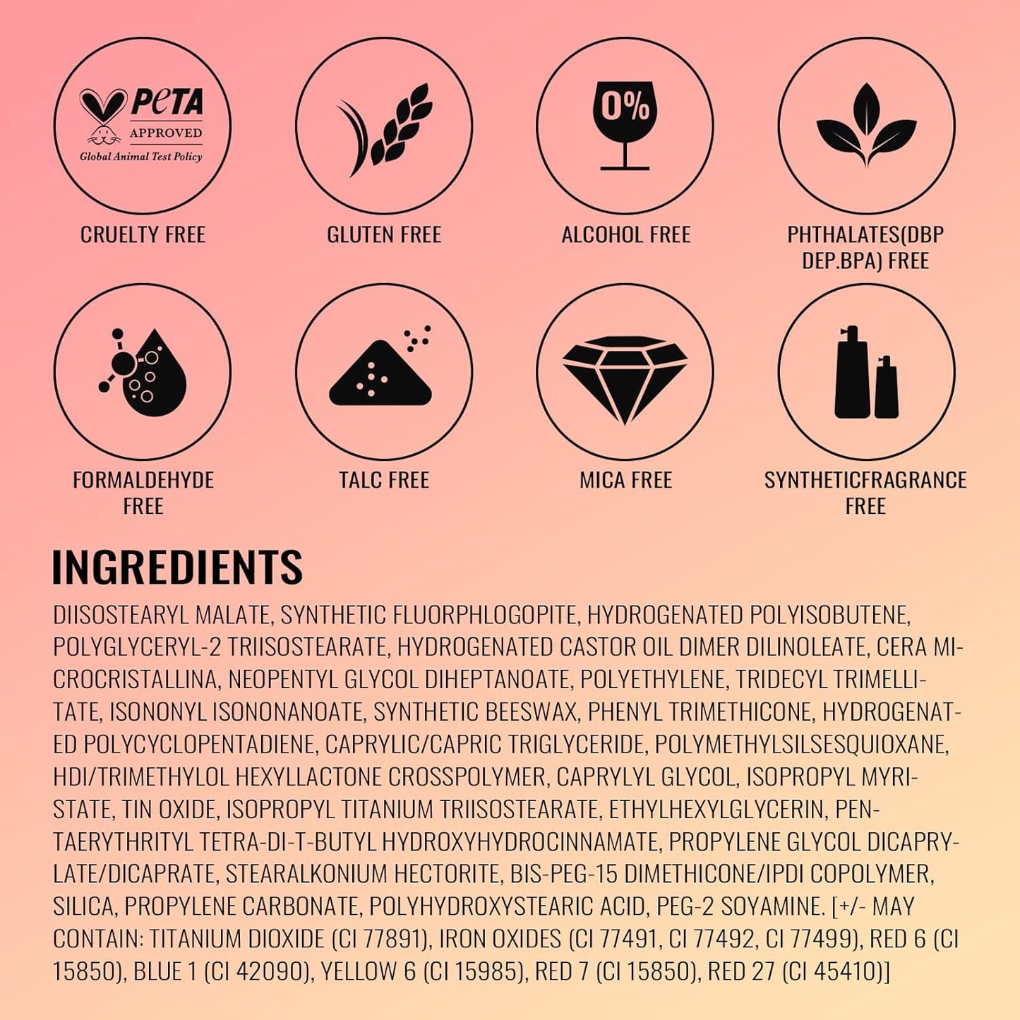 Oulac Glitter Lipstick for Women with Metallic 3D Shine Lightweight Hydrating Formula, High Impact Lip Color, Vegan Beauty, Sheer Coverage Lip Makeup, Christmas Gifts for Women, Free to be(26)