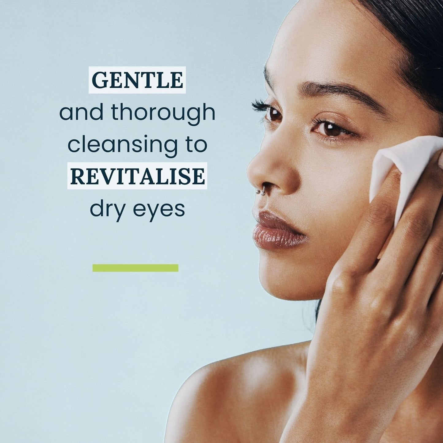 NOVEHA Tea Tree Oil Eyelid & Lash Wipes With Hyaluronic Acid, Green Tea & Chamomile For Blepharitis & Itchy Eyes, Individually Wrapped Eyelash Wipes Natural Makeup Remover & Daily Cleanser (Pack of 3)