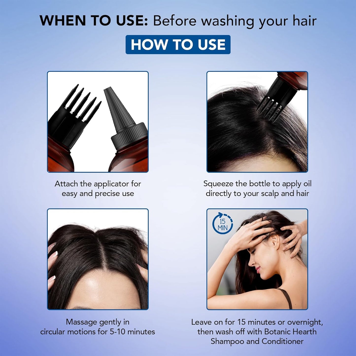 Botanic Hearth 100% Pure Rosemary Oil For Hair Growth (6.7 fl oz)| Infused with Biotin, Jojoba & Castor Oil | Hair Oil Repairs Dry Damaged Hair, Strengthening, Healthier Hair- Hair Tonic