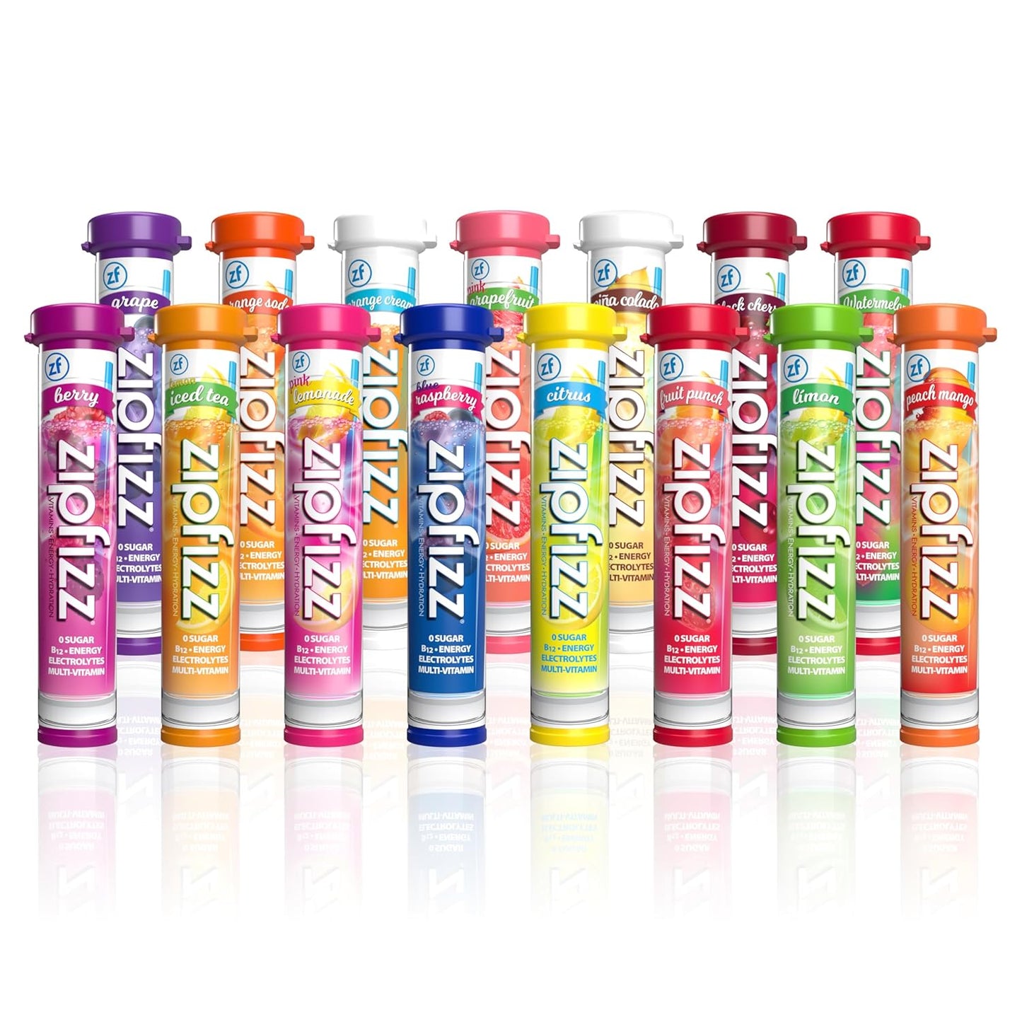 Zipfizz Daily Energy Drink Powder, Variety Pack, 15 Pack | 3-in-1 Sustained Energy, Rapid Hydration, and Essential Vitamins | Sugar-Free | Electrolyte Powder | Contains Vitamin B-12 & Antioxidants