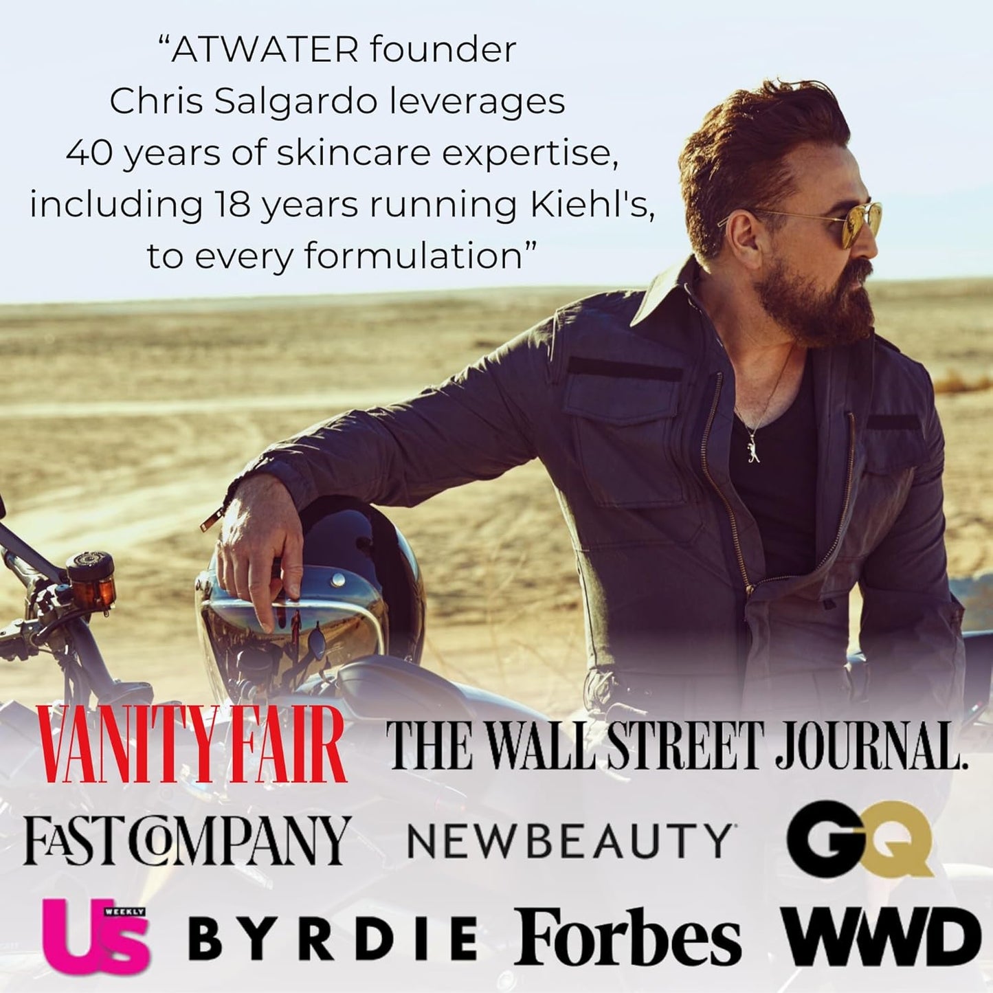 ATWATER Skin Armor Exfoliating Face Scrub, Men's Facial Cleanser with Jojoba Beads and Salicylic Acid, Non-Abrasive Skin Exfoliator for All Skin Types - 3.4 oz