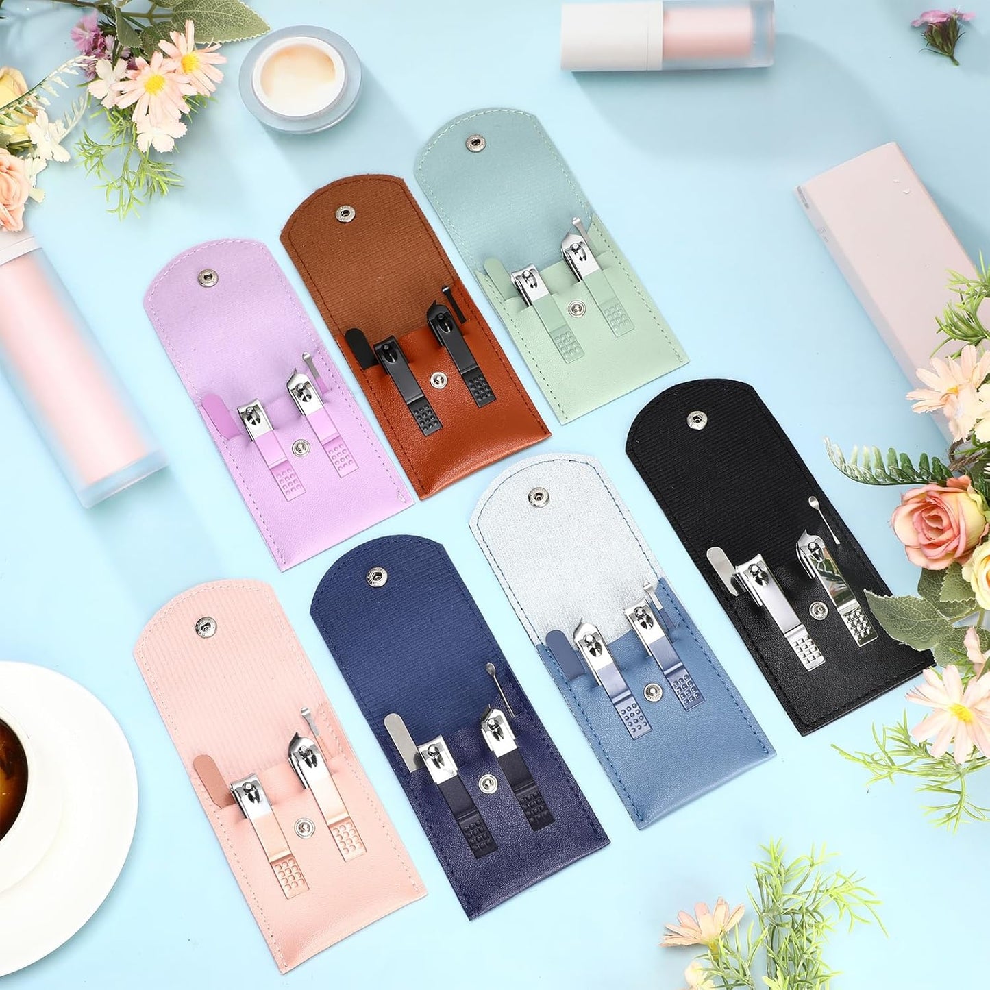 70 Set Manicure Set Bulk Professional Nail Care Kit Nail Clippers Kit Stainless Steel Pedicure Set with Travel Case Multicolor Portable Grooming Kits Gifts for Men Women (4 in 1,2.7x3.75'')