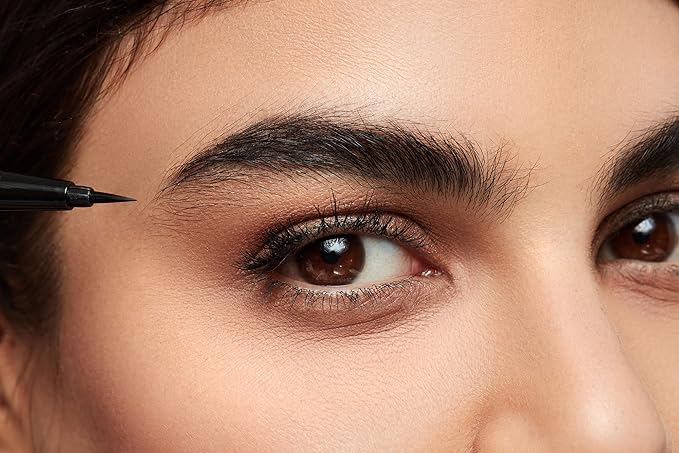 Arches and Halos Fine Bristle Tip Pen - Eyebrow Pencils for Women - Vegan Brow Pencil - Smudge-Proof, Buildable Formula - Charcoal - 0.02 oz