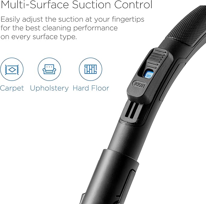 Eureka Bagless Canister Vacuum Cleaner, Lightweight Vac for Carpets and Hard Floors, w/Filter, Blue, Whirlwind NEN110B