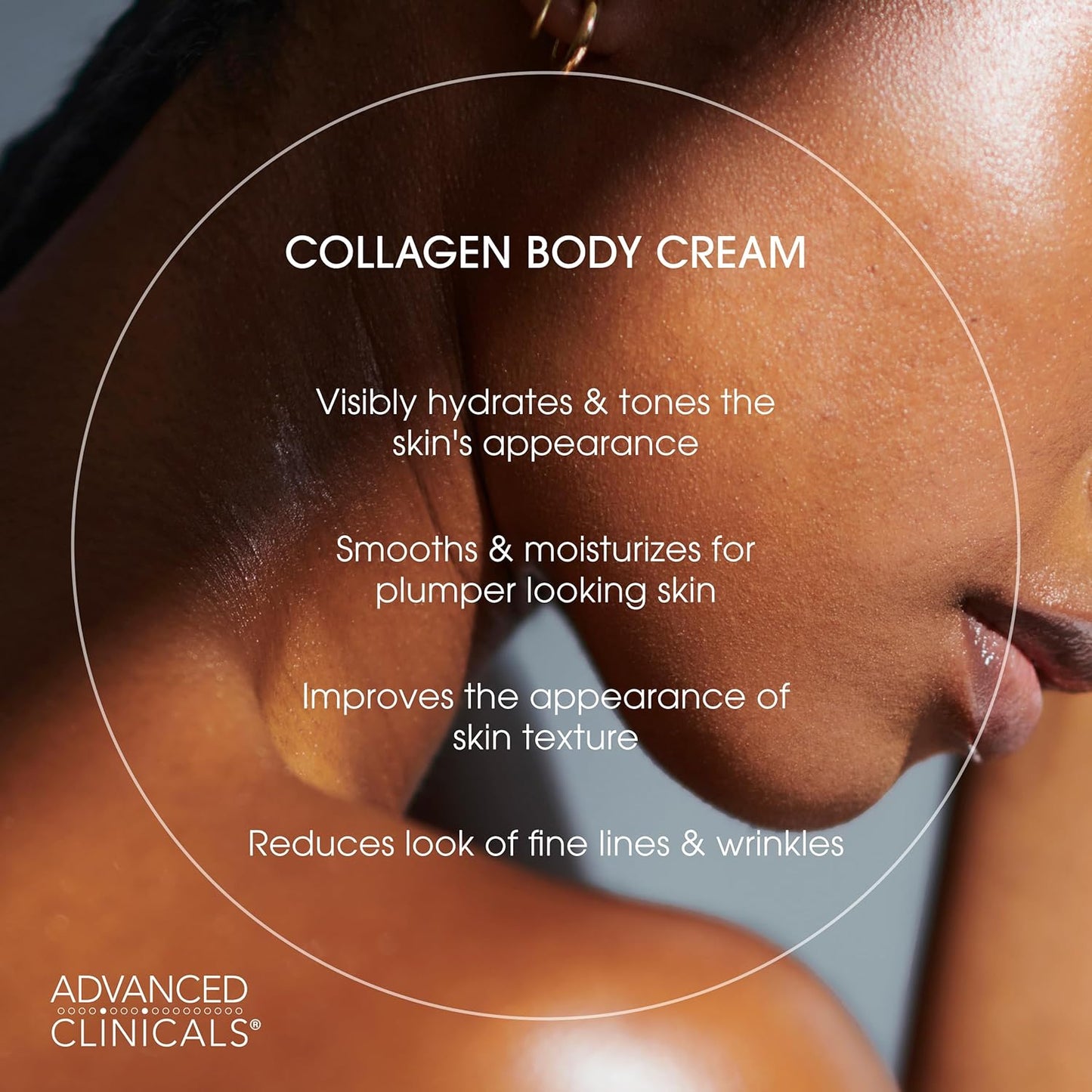 Advanced Clinicals Collagen Cream Body Lotion & Face Moisturizer W/Vitamin E | Skincare Collagen Lotion For Women, Men, Hand, & Neck Improves Look Of Crepe Skin & Uneven Dry Skin, 16Oz + Travel Size