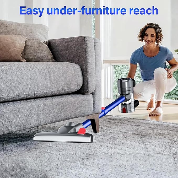 Corded Vacuum Cleaner for Home, 600W Powerful Stick Vacuum, 2 in 1 Vacuum Cleaners,1.2 L Dust Cup, Corded Handheld Vacuum Pet for Hair, Carpet, Hardfloor (Dark Blue)