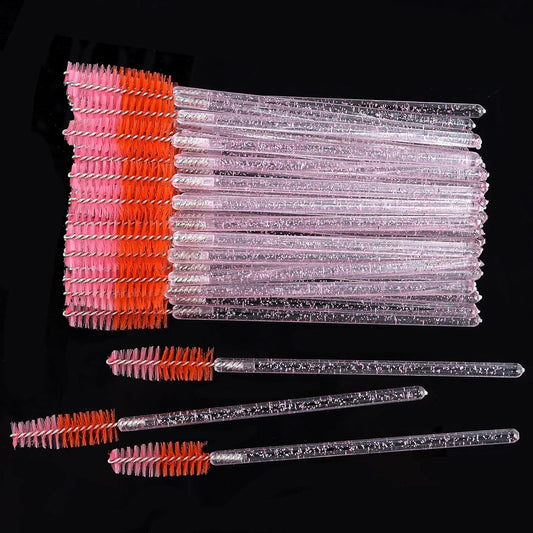 300PCS Disposable Mascara Wands Spoolie Brush Crystal Eyebrow Brushes Eyelash Extension Applicator Makeup Kits