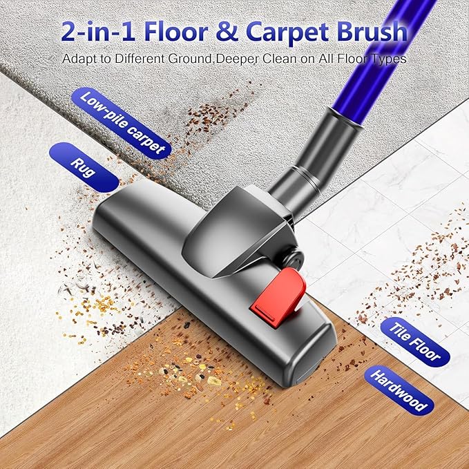 Corded Vacuum Cleaner for Home, 600W Powerful Stick Vacuum, 2 in 1 Vacuum Cleaners,1.2 L Dust Cup, Corded Handheld Vacuum Pet for Hair, Carpet, Hardfloor (Dark Blue)