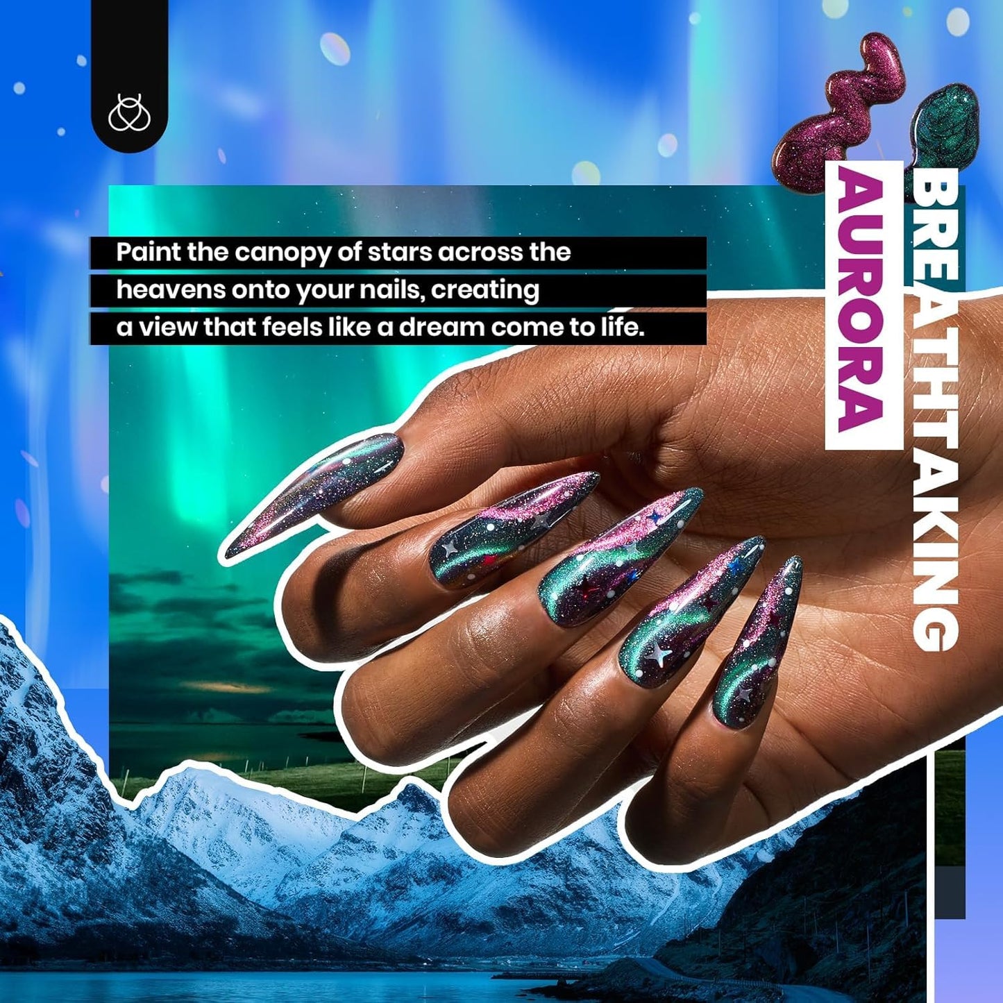 Beetles Gel Polish Kit 53pcs, 36 Colors Nail Kit Pink Purple Cat Eye Gel Polish Kit With 4pcs Base and Glossy Matte Glitter Top Coat Fall Halloween Travel Diary Manicure Gift for Women