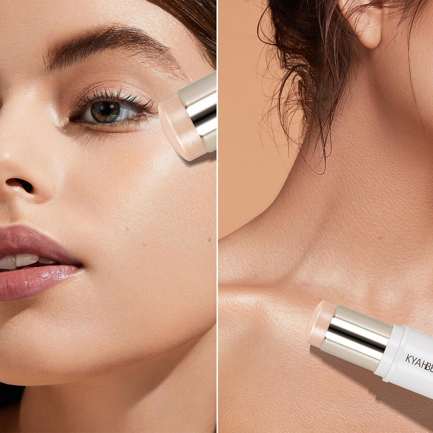 Dewy Highlighter Makeup, Highlighter Makeup Stick for Face and Body, Radiant & Shimmer Glow, Buildable Color for All Day | Vegan & Cruelty-Free | Champagne Rose Gold 15g/0.53fl.Oz