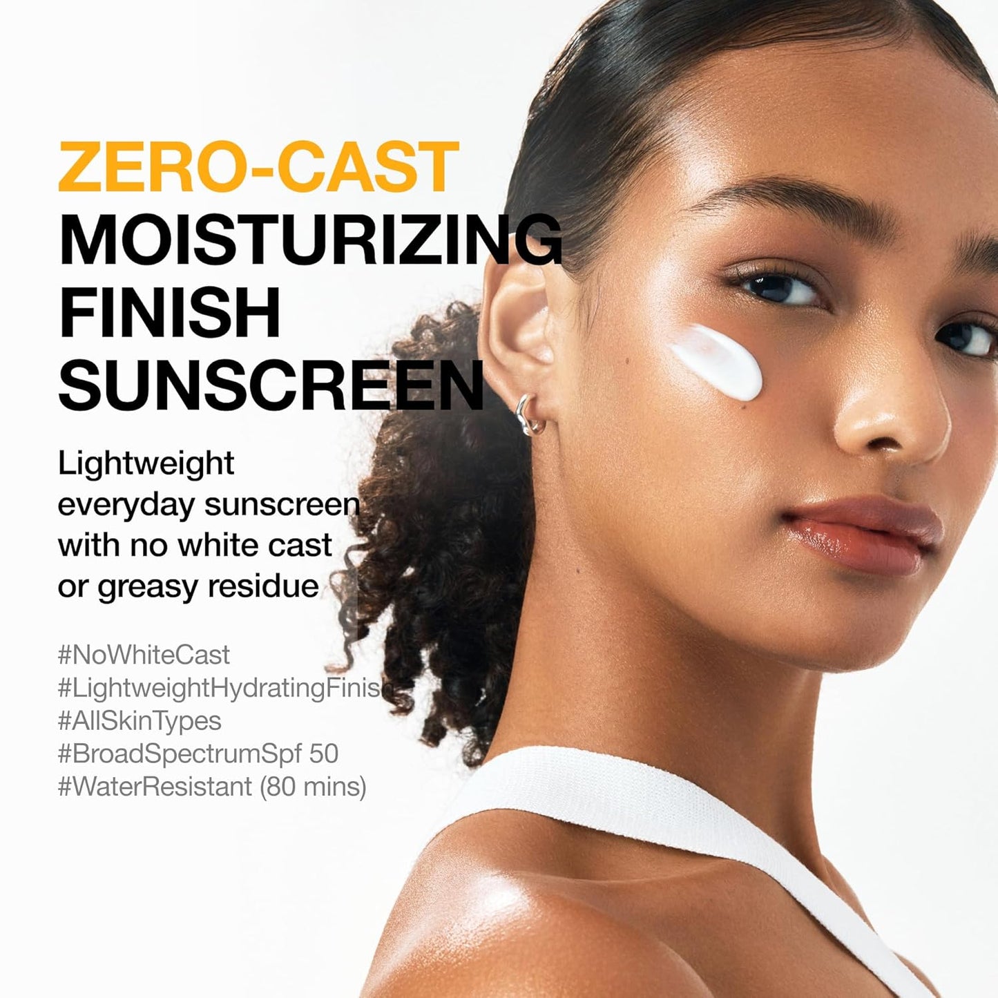 Anua Zero-Cast Moisturizing Finish Sunscreen,SPF 50, Glow Natural Sunscreen,No White cast, Hyaluronic Acid, Niacinamide sun block for face,Oil-Free, Oxybenzone free, Travel Essential (50ml/1.69fl.oz)