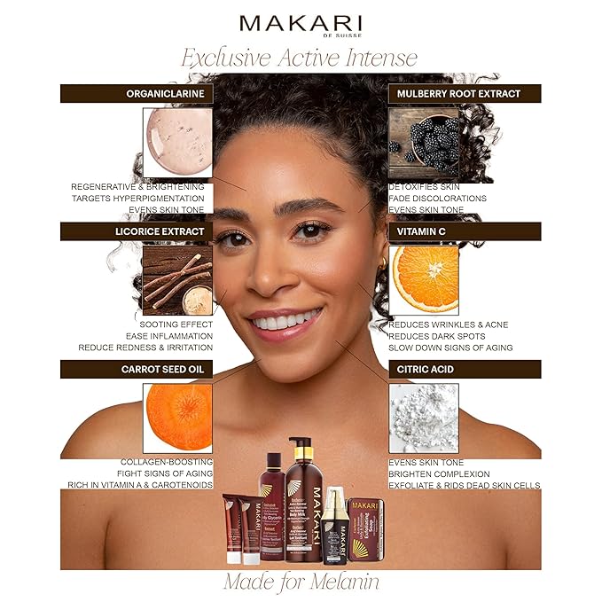 MAKARI Exclusive 3 Piece Skincare Gift Set - Exfoliating Soap, Body Milk & Face Cream Formulated with Organiclarine Ideal for All Skin Types, Botanical Self Care Kit for Women