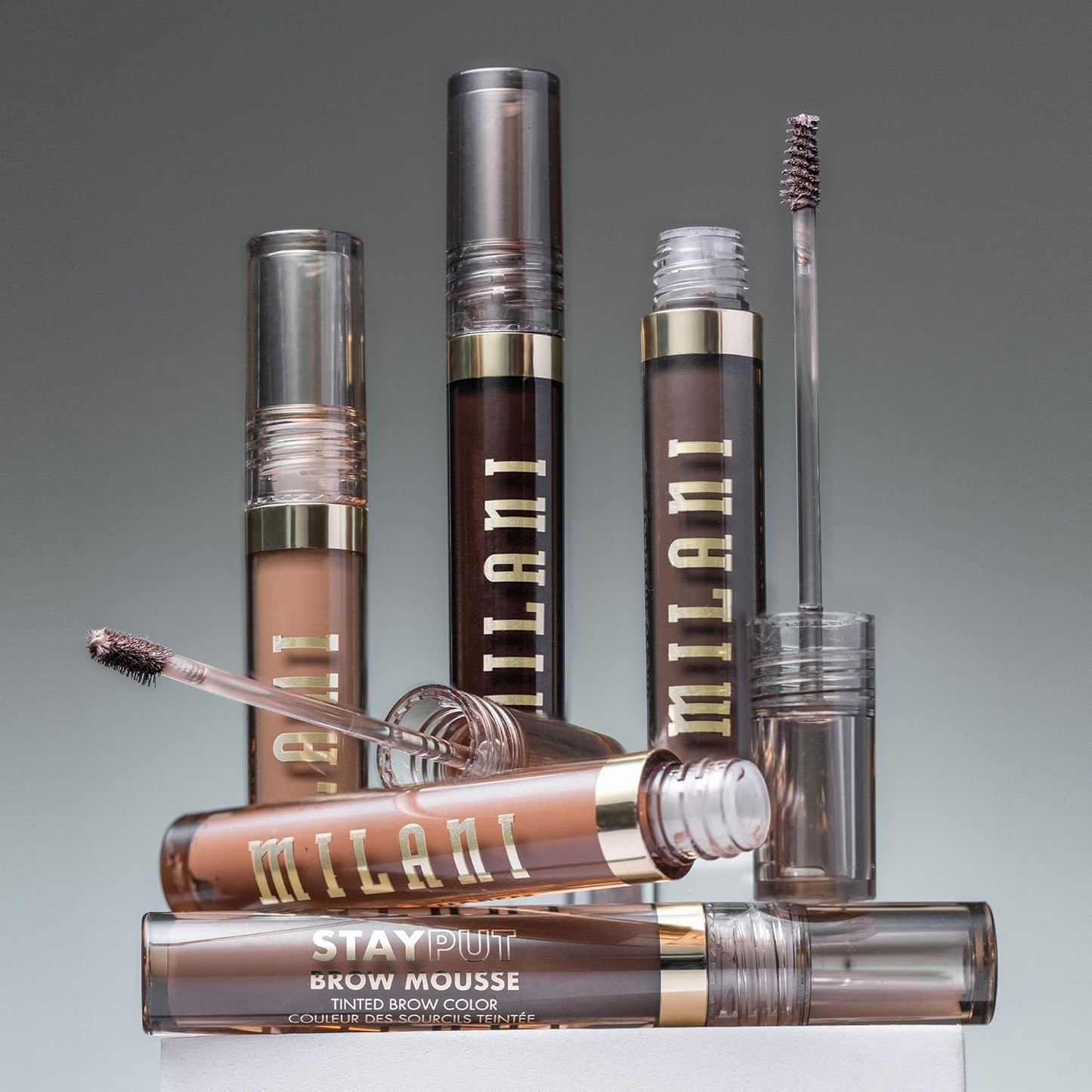Milani Brow Tint- Stay Put Tinted Brow Mousse, Nourishing, High-Pigment infused with Shea Butter, Jojoba Seed Oil & Panthenol Vitamin B5 - Soft Brown