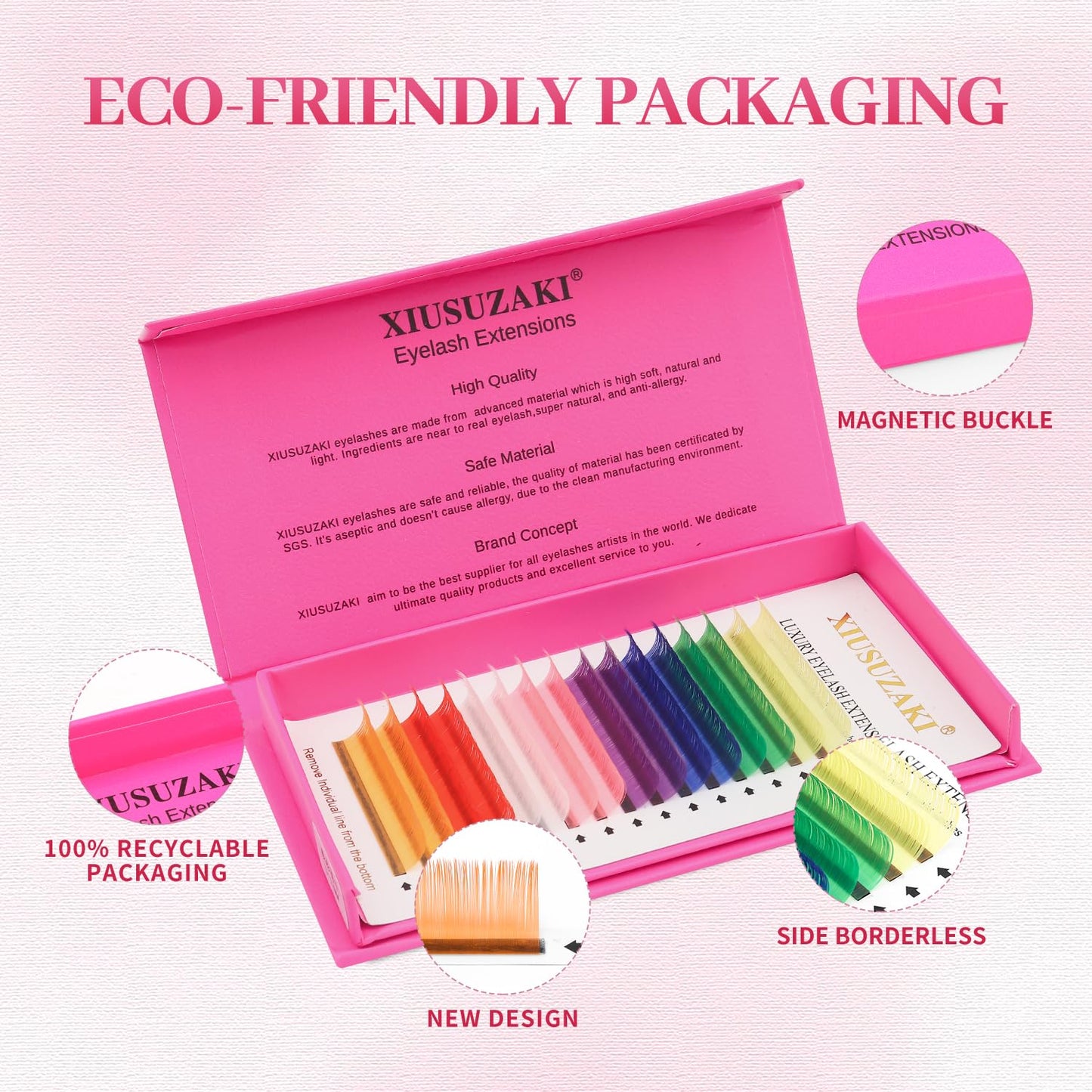 Eyelash Extensions Colored Lashes Extension 0.07 D Curl Lashes 13mm Classic Lash Extensions Soft Individual Lashes 16 Rows Natural False Eyelashes Volume Lashes Professional Use(Colored,0.07-D,13mm)