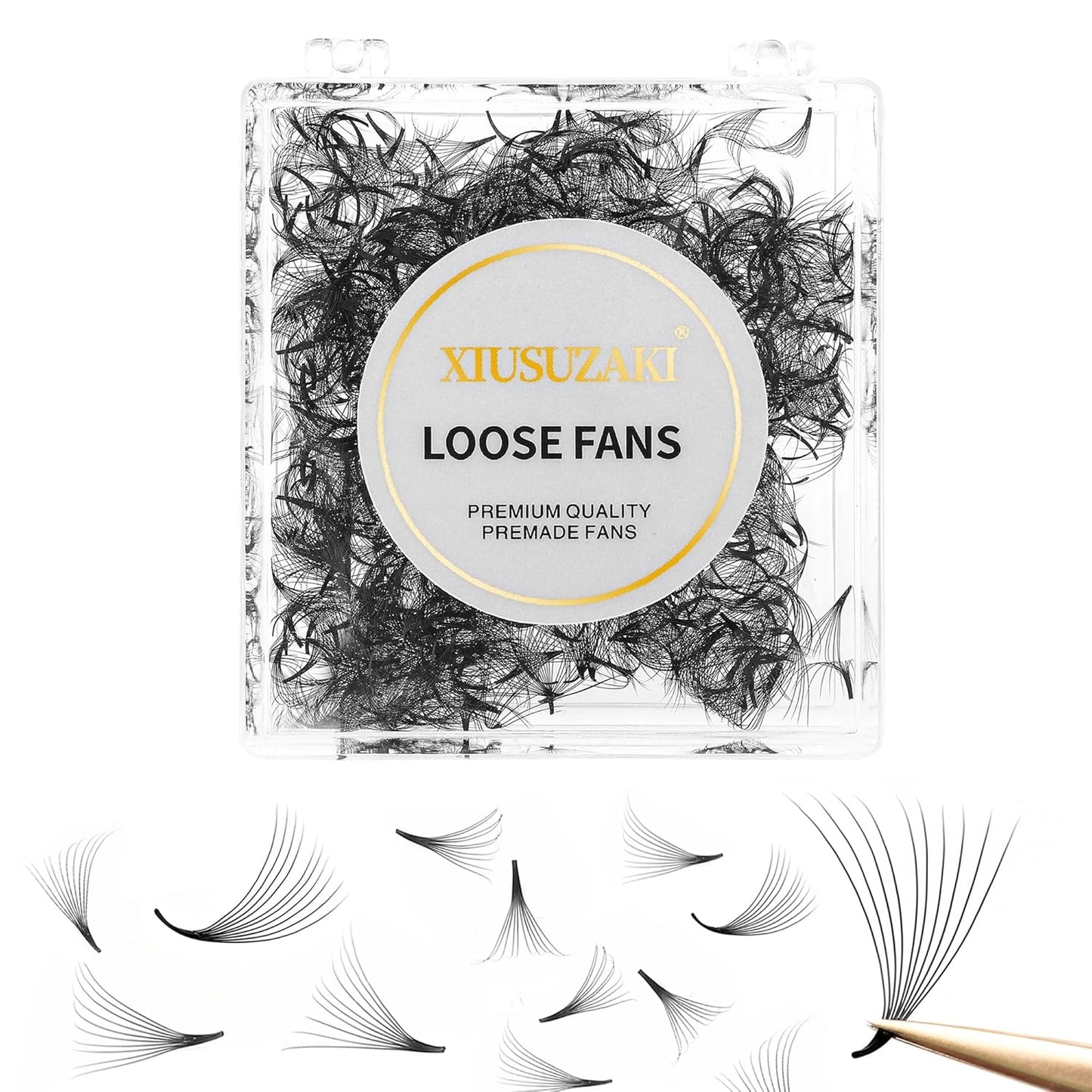 Premade Eyelash Extensions 600 Fans 10D Volume Lash Extensions 0.07 Thickness D Curl 12mm Fluffy Soft Loose Fan