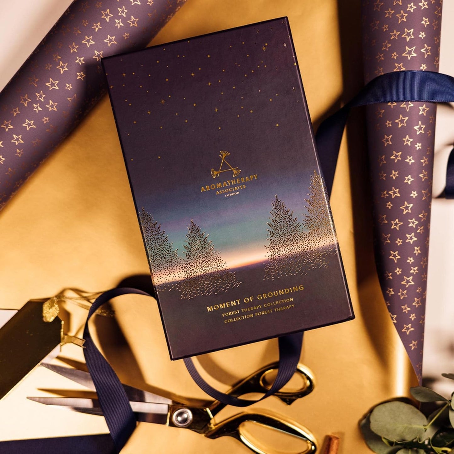 Aromatherapy Associates Moment of Grounding. Luxurious Gift Set Includes Forest Therapy Bath & Shower Gel, Pure Essential Oil Blend, and Candle (1 count)