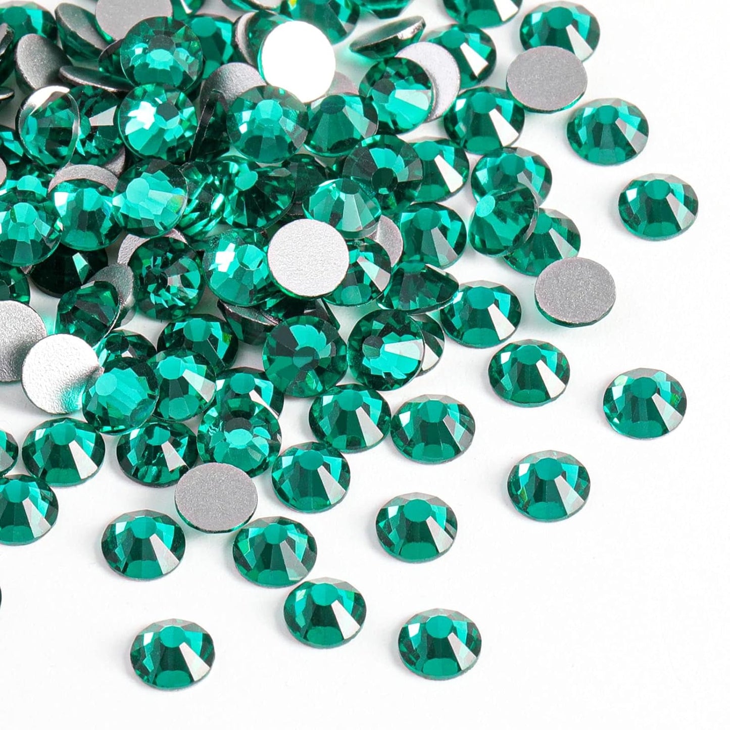 beadsland Flat Back Crystal Rhinestones Round Gems, Blue Zircon (2.7-2.8mm) SS10/1440pcs