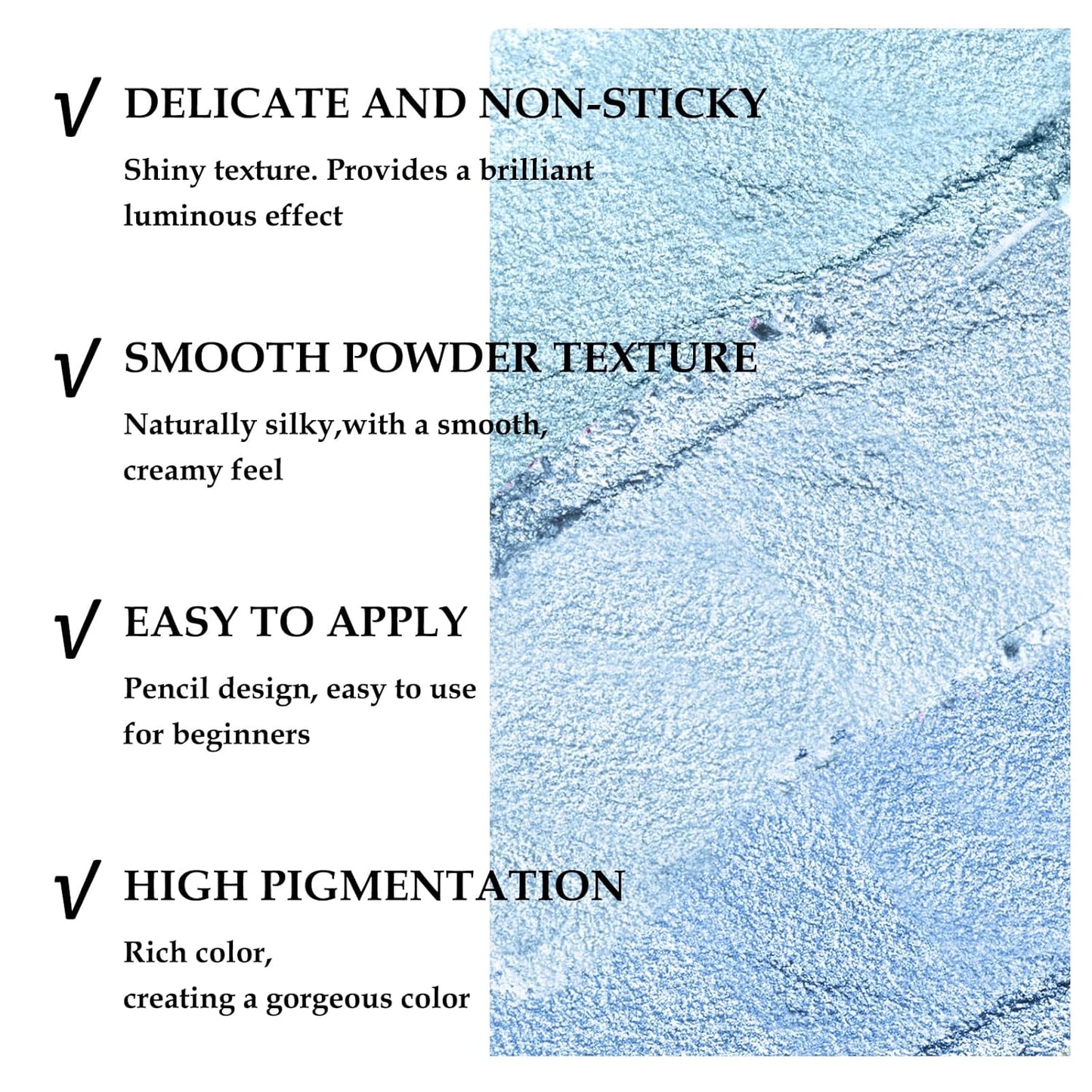 Boobeen 3PCS Cream Eyeshadow Pencil Crayon Waterproof Brightener Stick Shimmer Pen Create Glitter Eye Makeup, Easy to Use