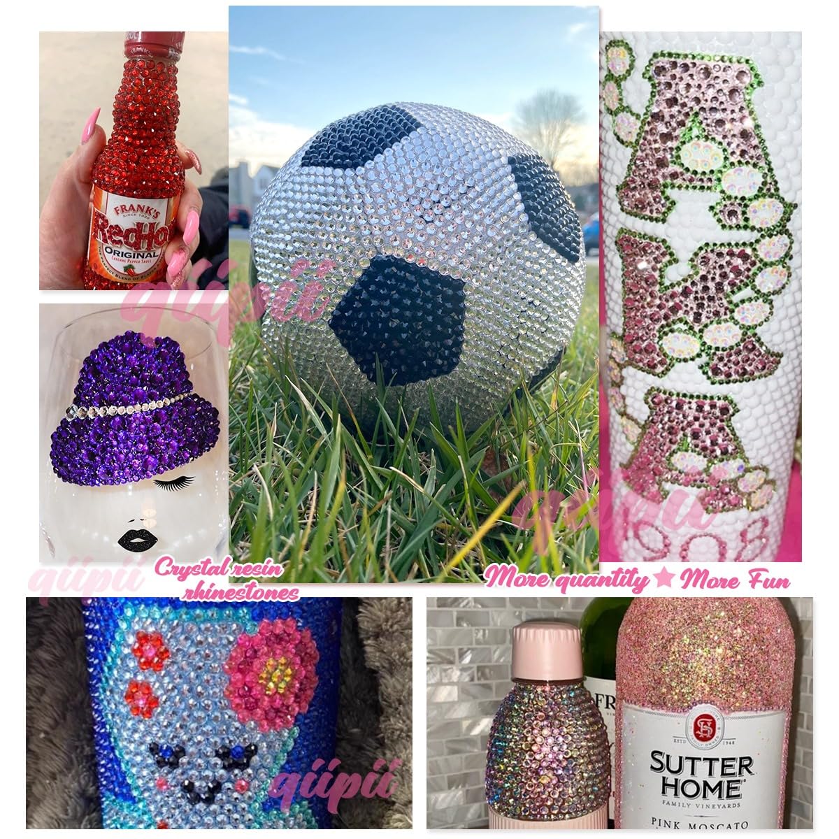 Dark Red Crystal Resin Rhinestones for Crafting 3mm 4mm 5mm Flatback Stones Diamonds Crystals Gems Charms for Nails Face Eyes Makeup Tumblers Bottles Cups DIY Crafts Bedazzling Clothes Shoes