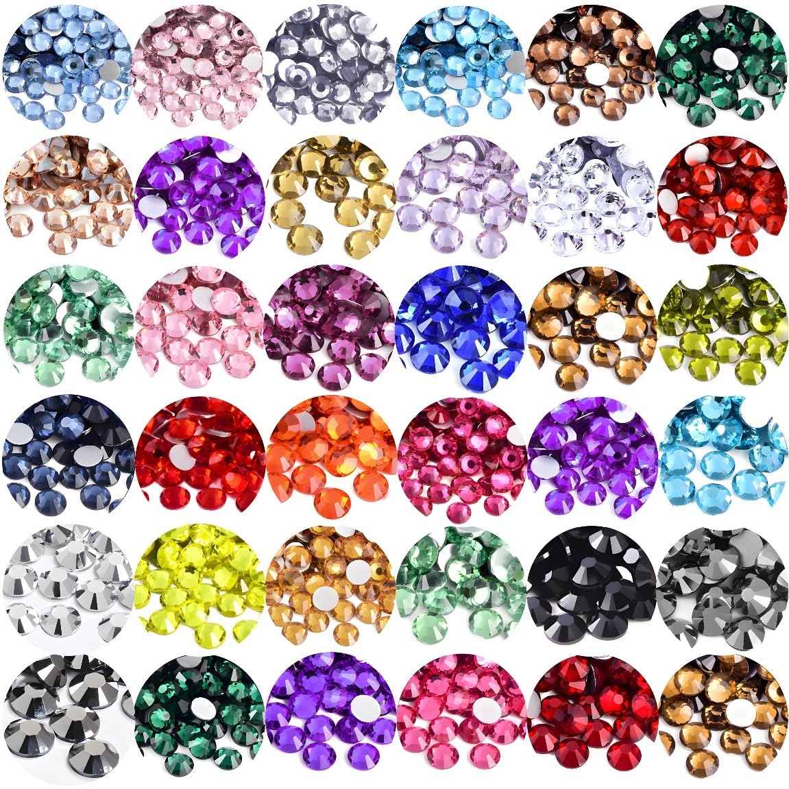 Flatback Rhinestones Round Gems for Nails Art and Crafts 2000Pcs SS16 4mm Glitter Crystals Stone DIY Bags Clothes Shoes (Light Red)