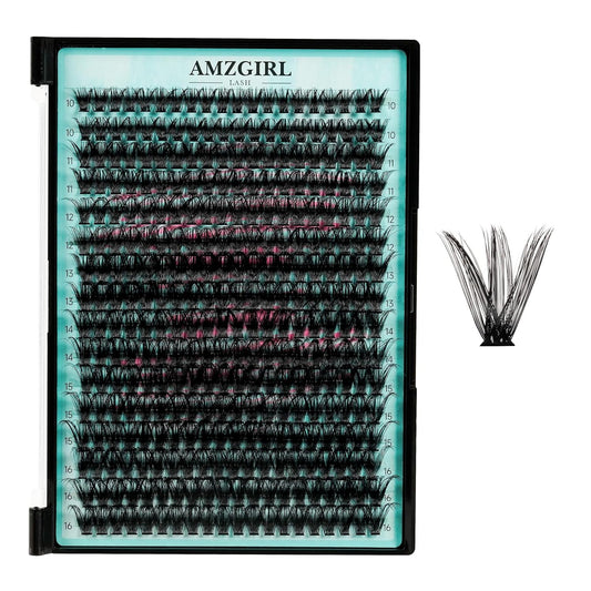 Lash Clusters 320Pcs 70D Eyelashes Cluster D Curl Individual Wispy Lashes Cluster for DIY Cluster Eyelash Extensions at Home for Beginners (Mix10-16mm)