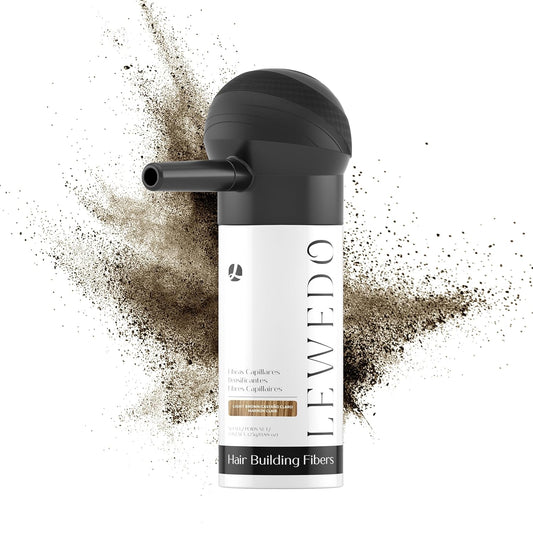 Hair Building Fibers 25G with Precision Spray Applicator - Electrostatic Adsorption for Instant Thicker Hair, Waterproof & Natural Look, Suitable for Men & Women (Light brown)