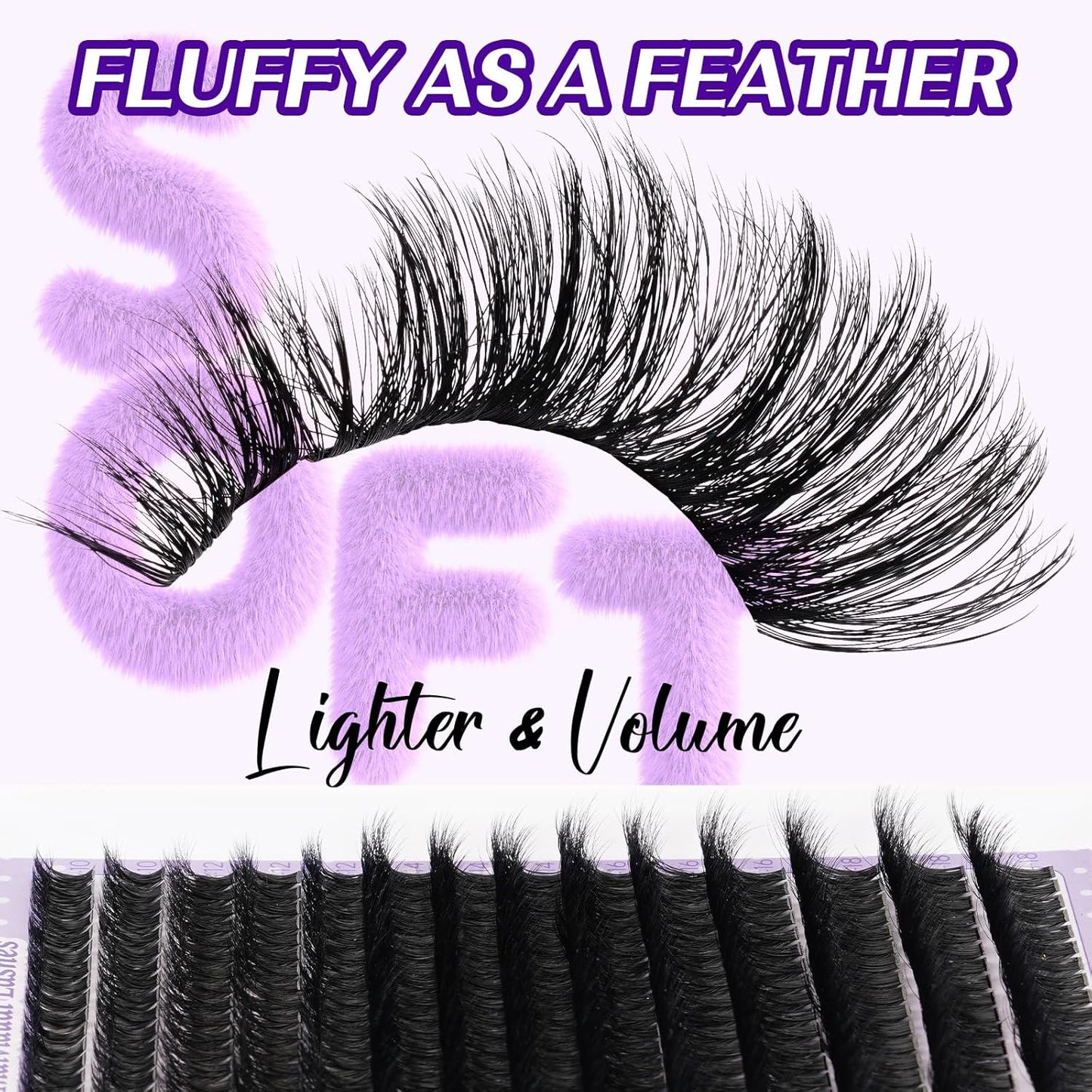 B&Qaugen B&Q Lash Extension Kit 3D Thick Lash Clusters Kit 280pcs Eyelash Extension Kit 10-18mm 90D D Curl DIY Lash Extension Kit with Lash Bond and Seal, Lash Remover (KIT-90D-MIX10-18mm), Black