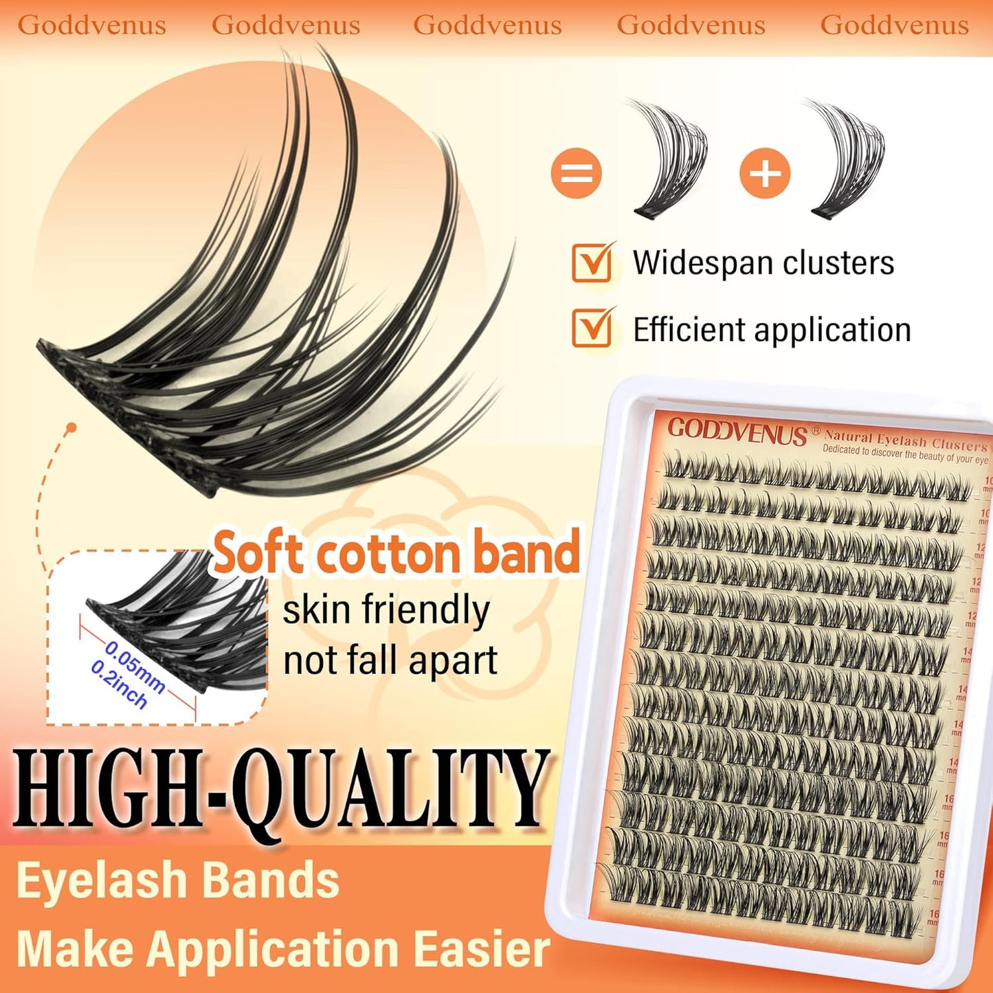 Wispy Lash Clusters Lashes Cluster Eyelash Extensions Natural Individual Lashes Fluffy Lash Extension Soft Cotton Band Eyelashes Clusters Fairy D Curl Lash Cluster For DIY Eyelash Extension