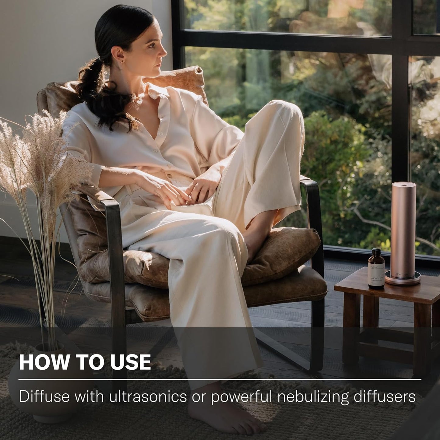 AromaTech Leather & Tobacco Aroma Oil for Scent Diffuser - 500 Milliliter