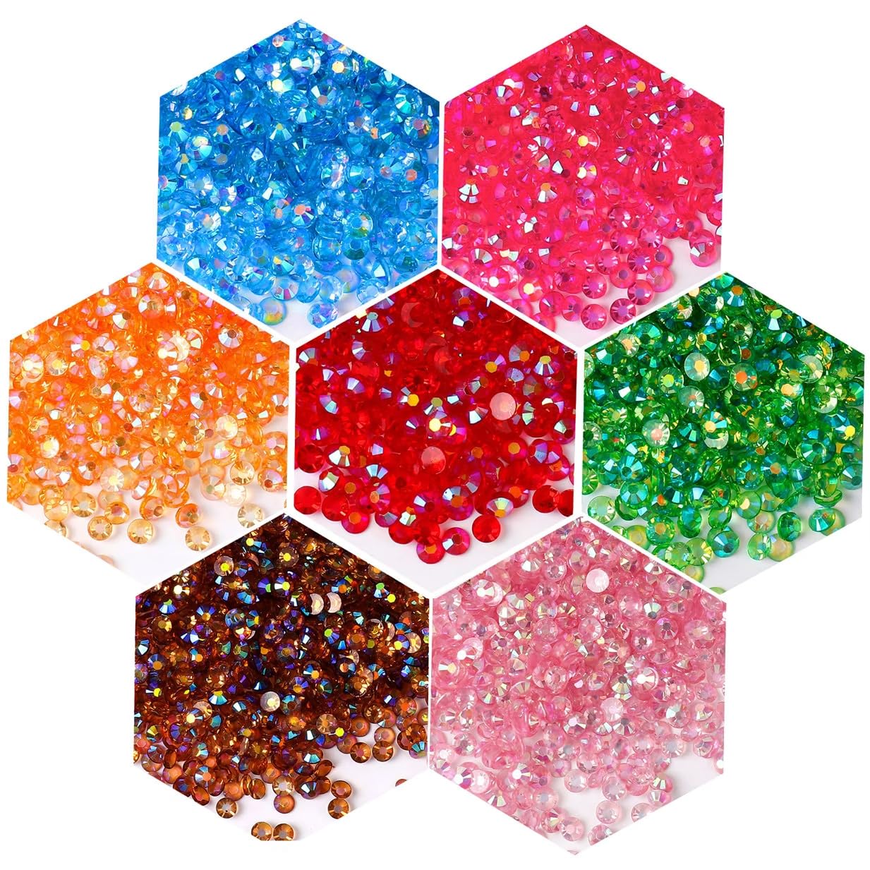 1500 Pieces SS16 4mm Flatback Rhinestones AB Clear Round Gems Crystals for Nail Art DIY Crafts Clothes Shoes Bags （Transparent AB）