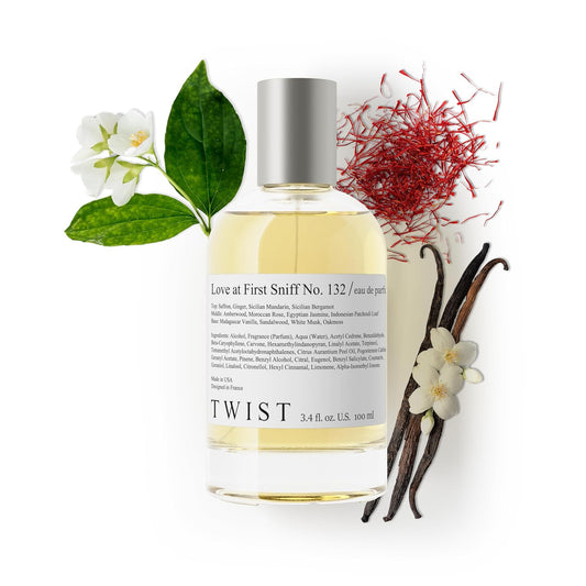 Twist Love at First Sniff No. 132 - Inspired by Manc. Instant Crush, Long-Lasting Perfume for Women & Men, Vegan, Clean Ingredients, Saffron & Amber Fragrance – Spray 100 ml | 3.4 fl. oz.