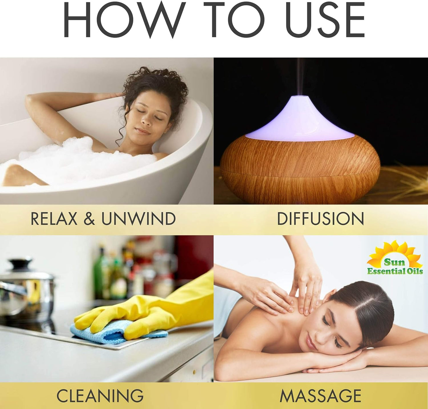 Sun Essential Oils: Pine Essential Oil 4 oz with Dropper for Diffuser, Skin, Aromatherapy Massage, Humidifier, Forest Pine Scented Oil for Candle, Lotion & Soap Making, Room Fragrance