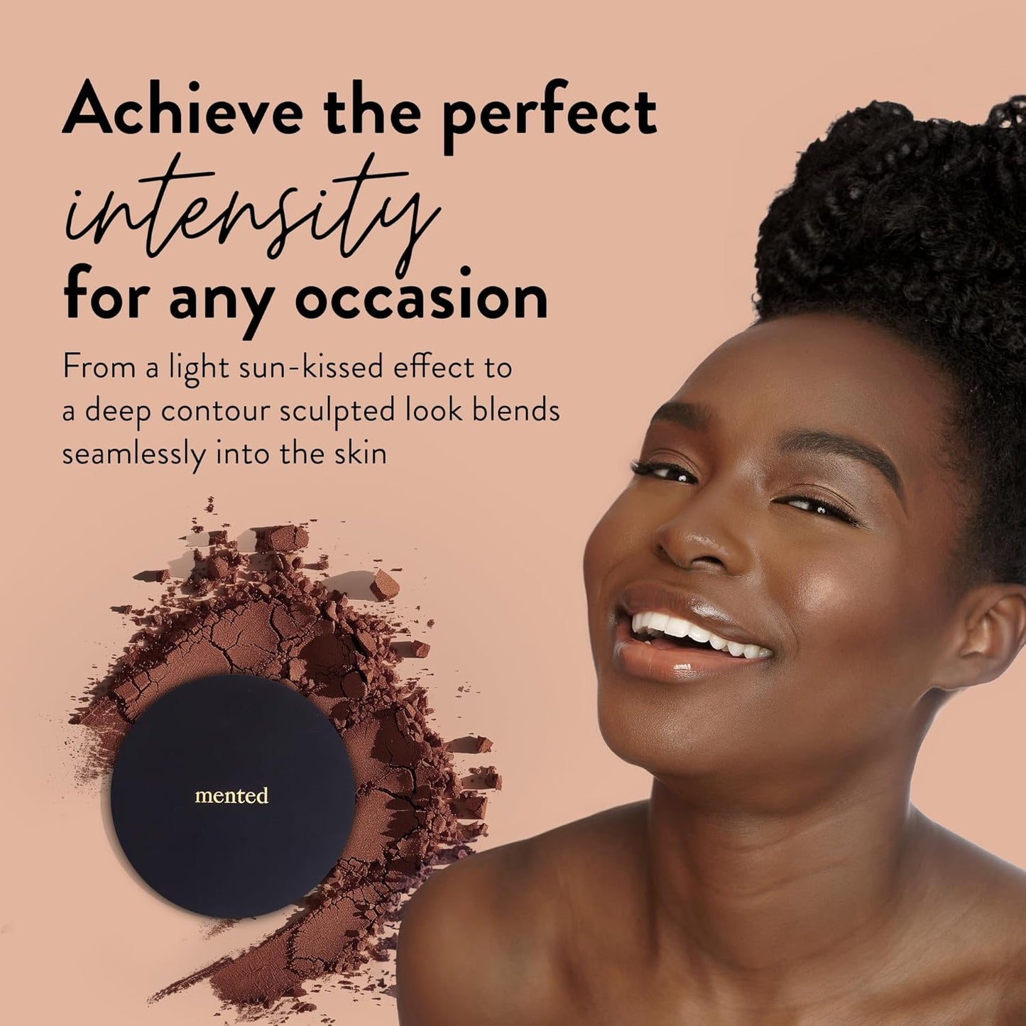 Mented Cosmetics Made in Italy, Cruelty Free Makeup, Vegan, Paraben Free, Shimmer Bronzer, Highlighter Bronzing Powder Palette for Face with Vitamin E + A, 0.35oz/10g, Vacay