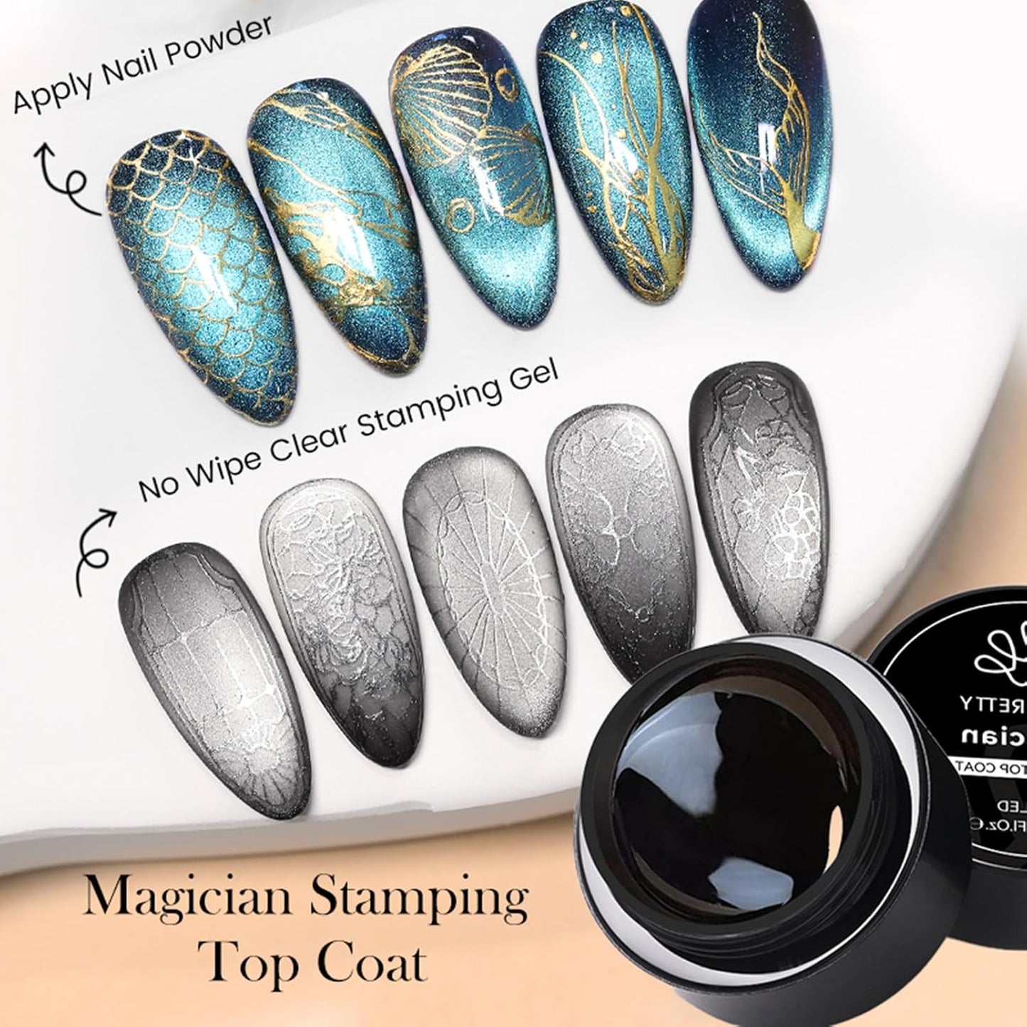 Born Pretty Magician Stamping Top Gel, Nail Stamping Gel Polish, Nail Art Stamping Gel, Nail Stamp for Nail Art Design