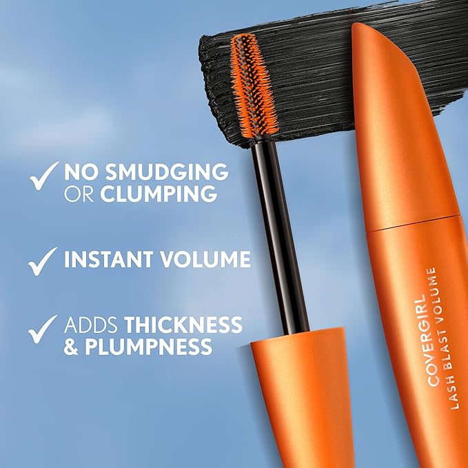 COVERGIRL Lash Blast Volume Waterproof Mascara, Long-Wearing, Smudge-Proof, Cruelty Free - Black Brown (Pack of 1)