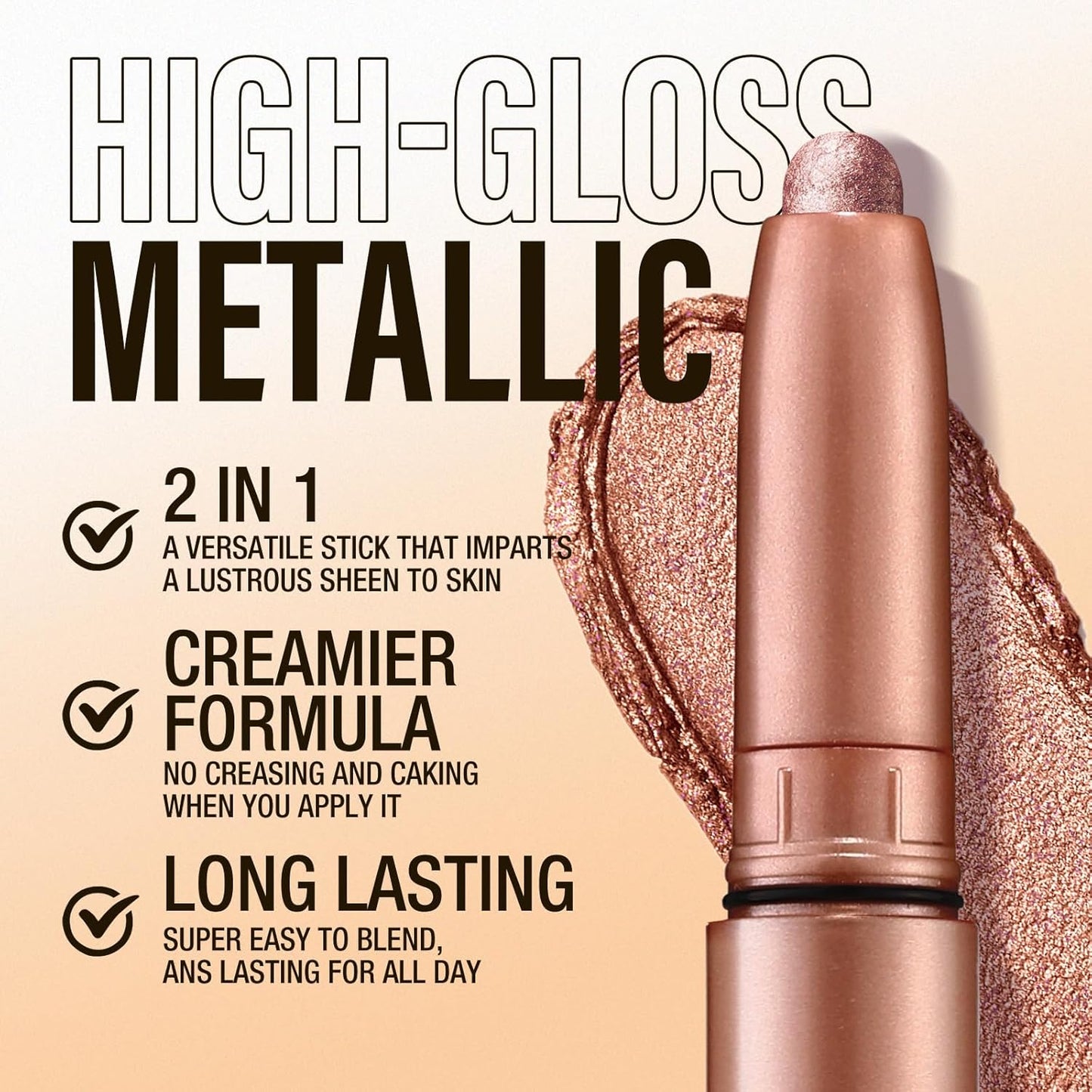 Jolilab Eyeshadow Stick Set, 2 Colors Matte Professional Bright-Colored Contouring and Highlight Eyeshadow Stick, Cream Waterproof Long Lasting High Pigmented Eye Shadow. (2, 06+23 2pcs)