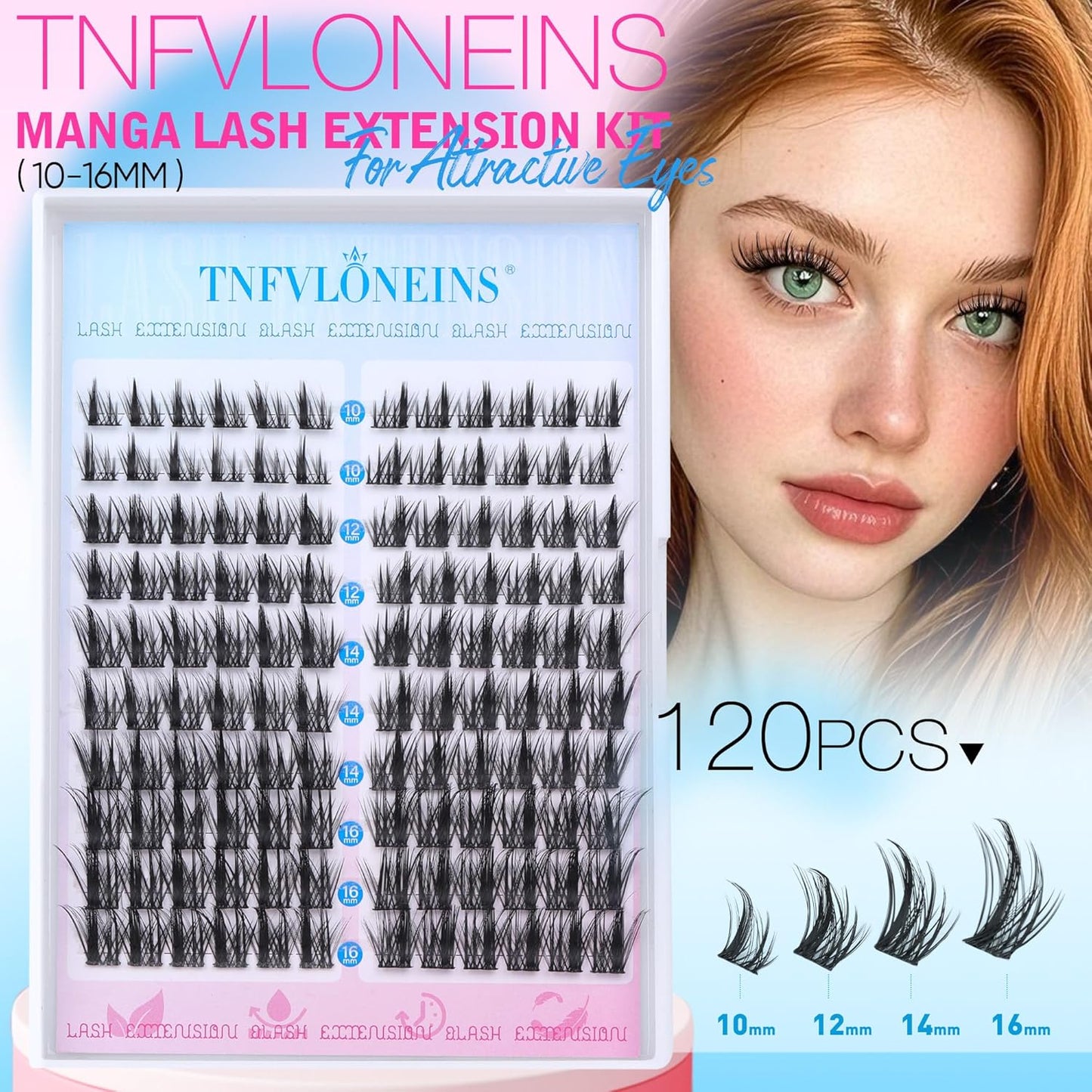 Manga Lash Clusters Natural Eyelash Clusters Wispy Cluster Eyelash Extensions Soft Individual Lashes Anime Lashes Clusters by TNFVLONEINS