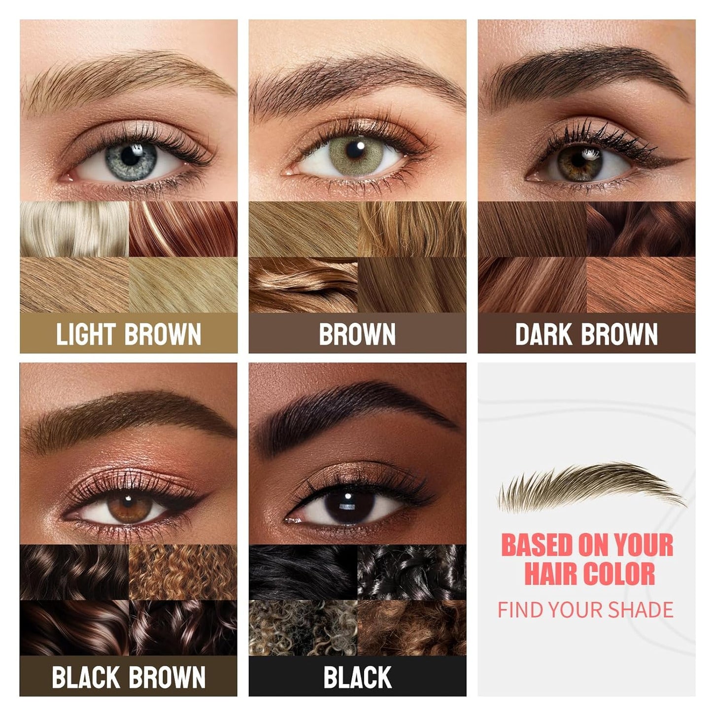 Eyebrow Pen, Microblading Eyebrow Pencil for Natural Hair-Like, Fast & Precise Faux Brow Pen with Double Brush Tip, Waterproof Long-Lasting, Filling Eyebrow Pencils for Women, Light Brown