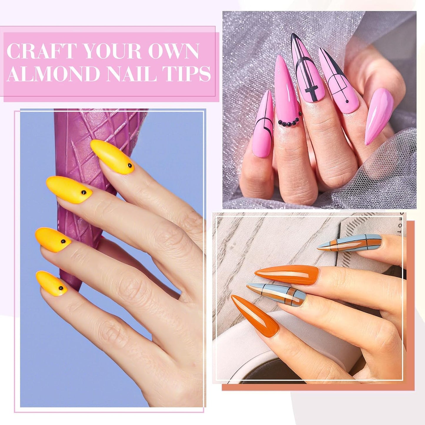 CANNI 9ml Hema-Free Gel Nail Polish Set- 6Pcs White Blue Orange Yellow Colors Gel Polish Kit, Soak Off LED Nail Gel Manicure Kit DIY at Home Salon Gifts for Women Girls