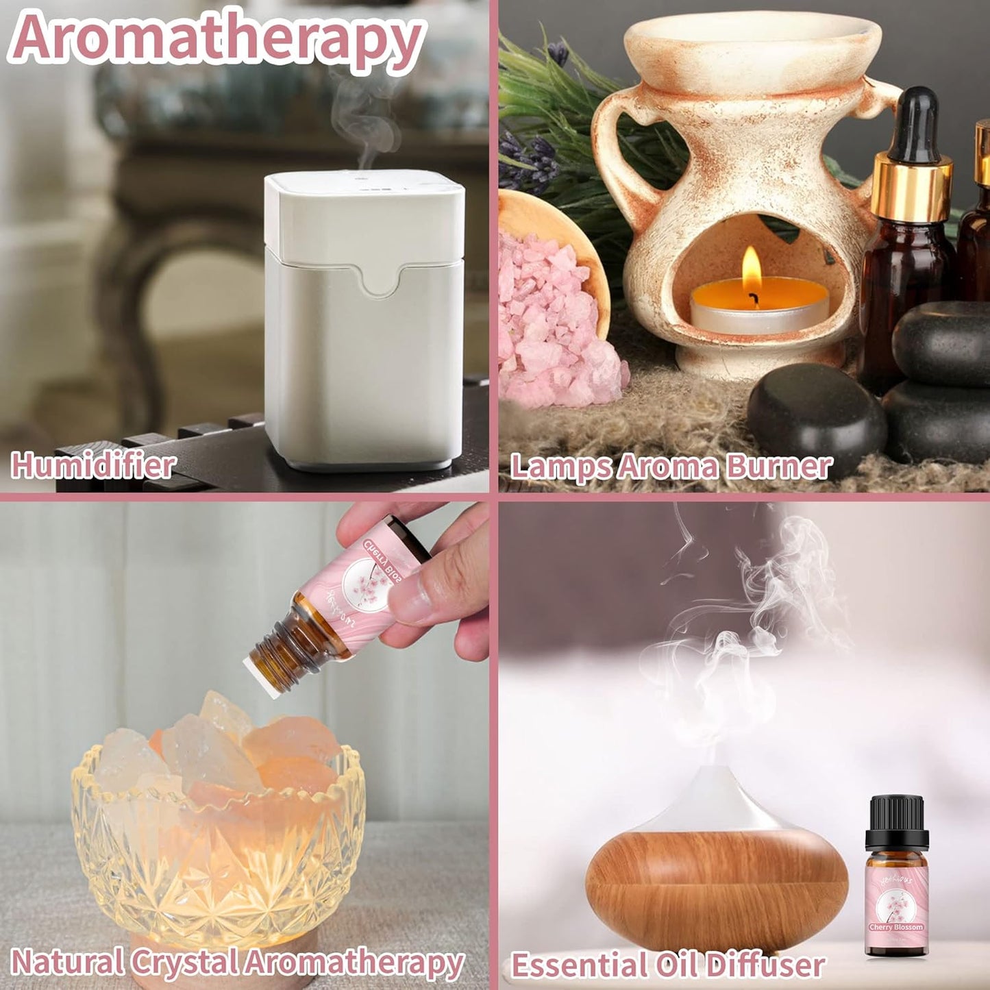 Yethious Cherry Blossom Essential Oil 10ML Set, Aromatherapy Oil for Diffuser, Fragrance, Soap Candle Making (2 Pack)