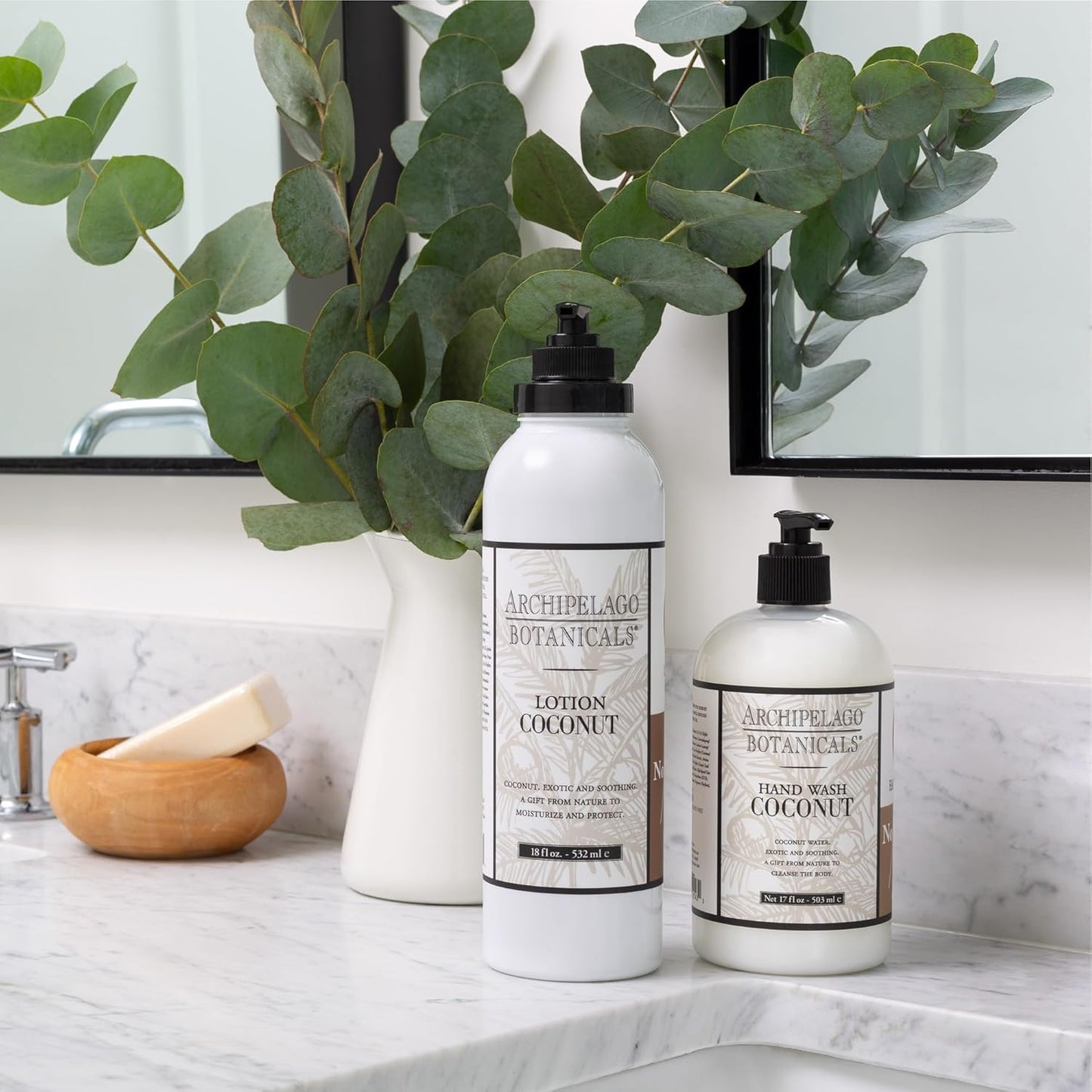 Archipelago Botanicals Coconut Moisturizer, Nourishing Coconut Body Lotion for Hydrated, Vibrant Skin, Paraben Free, Phthalate Free, 18 oz